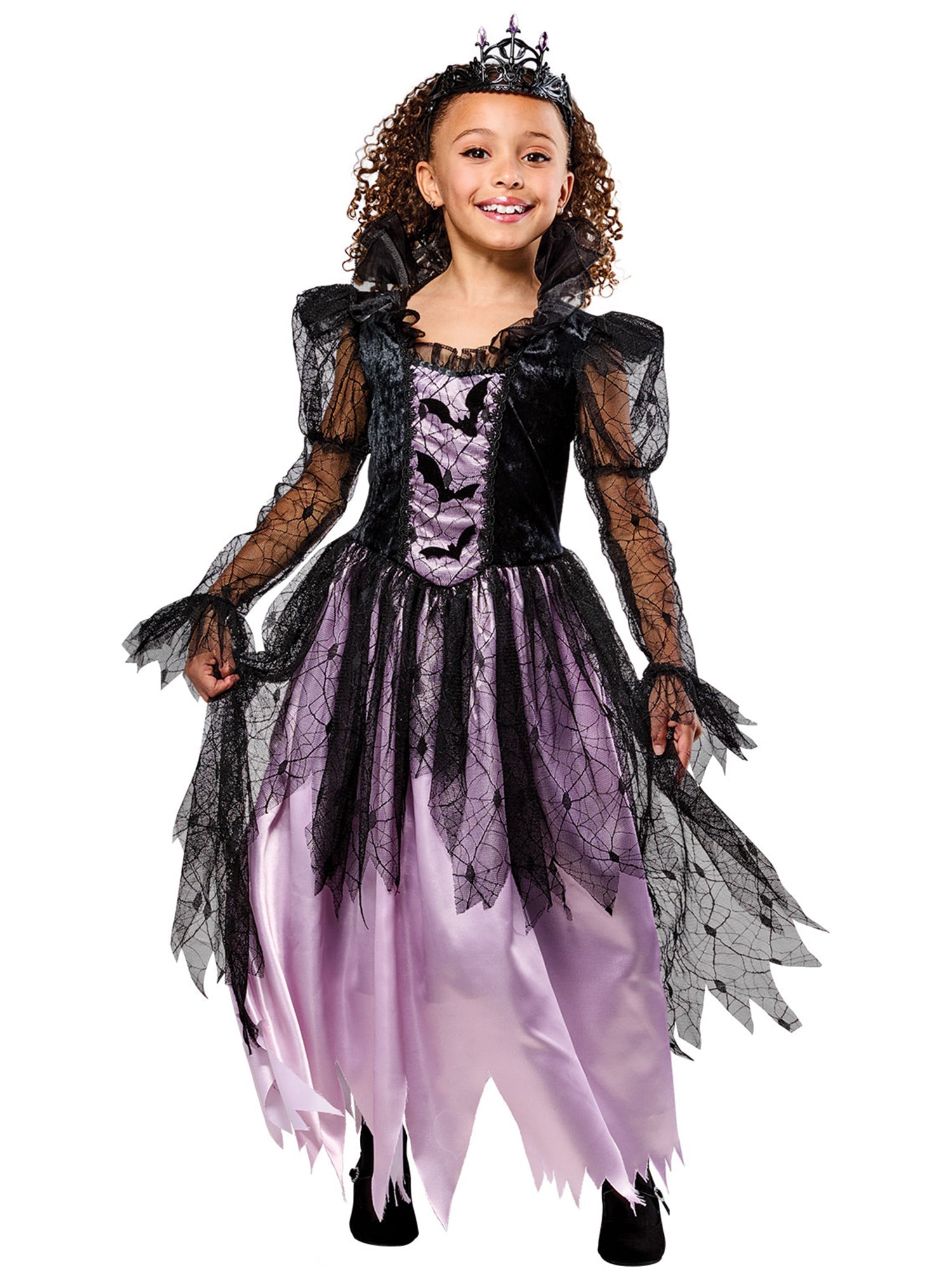 Girls' Purple and Black Gothic Queen Costume
