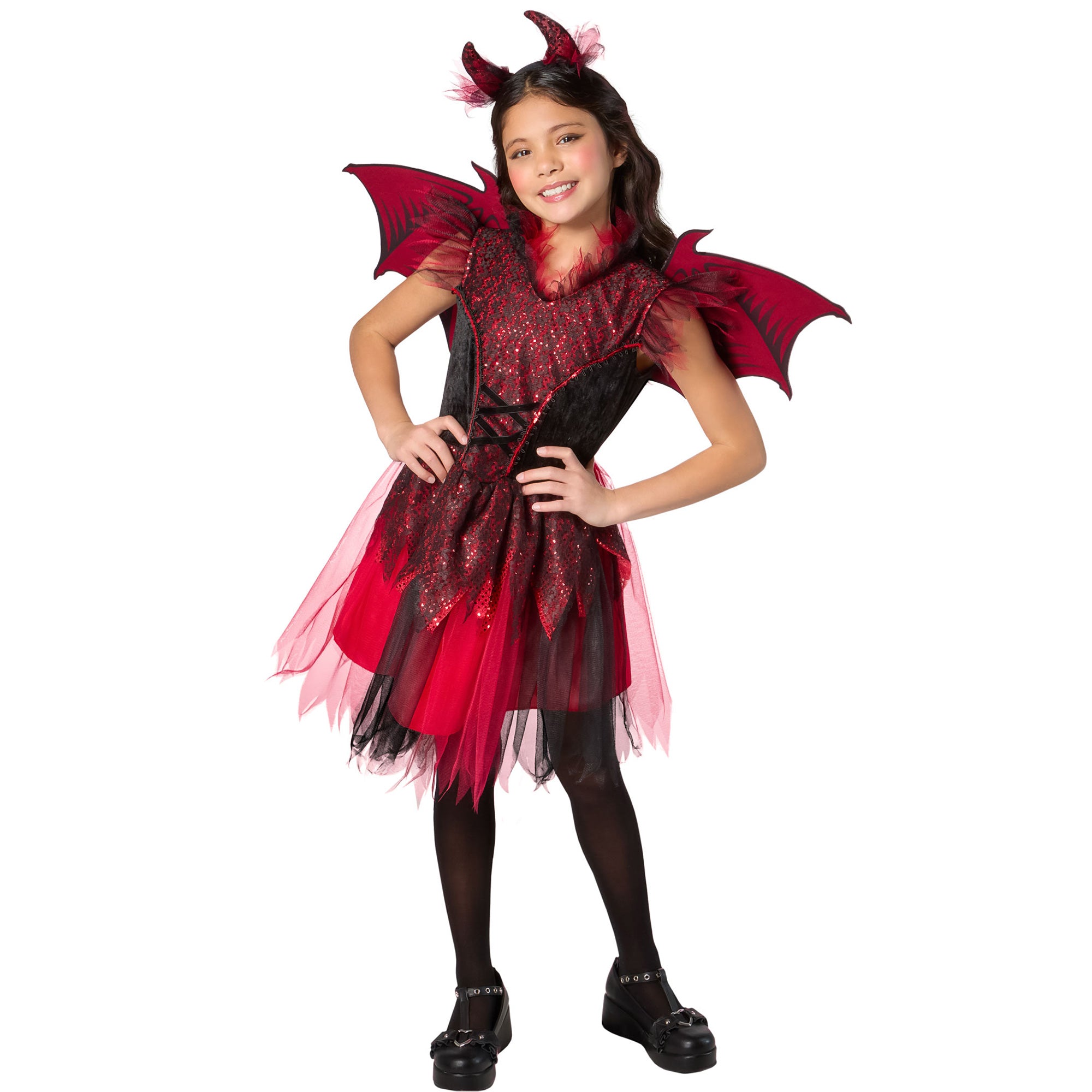 Red Devil Costume Dress for Girls