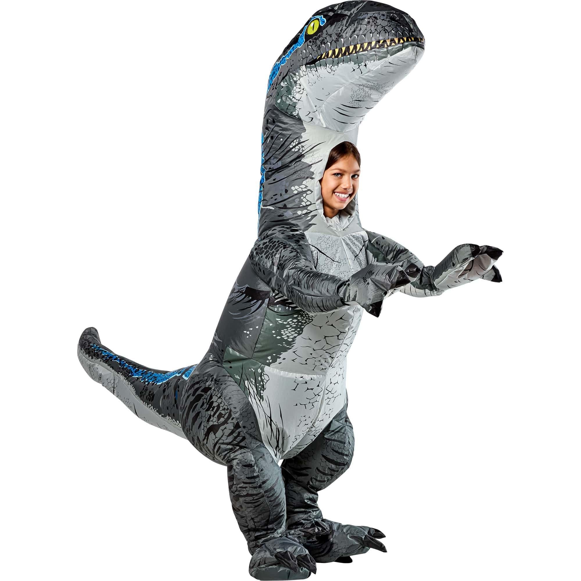 Kids' Blue Velociraptor Inflatable Costume - Jurassic World
