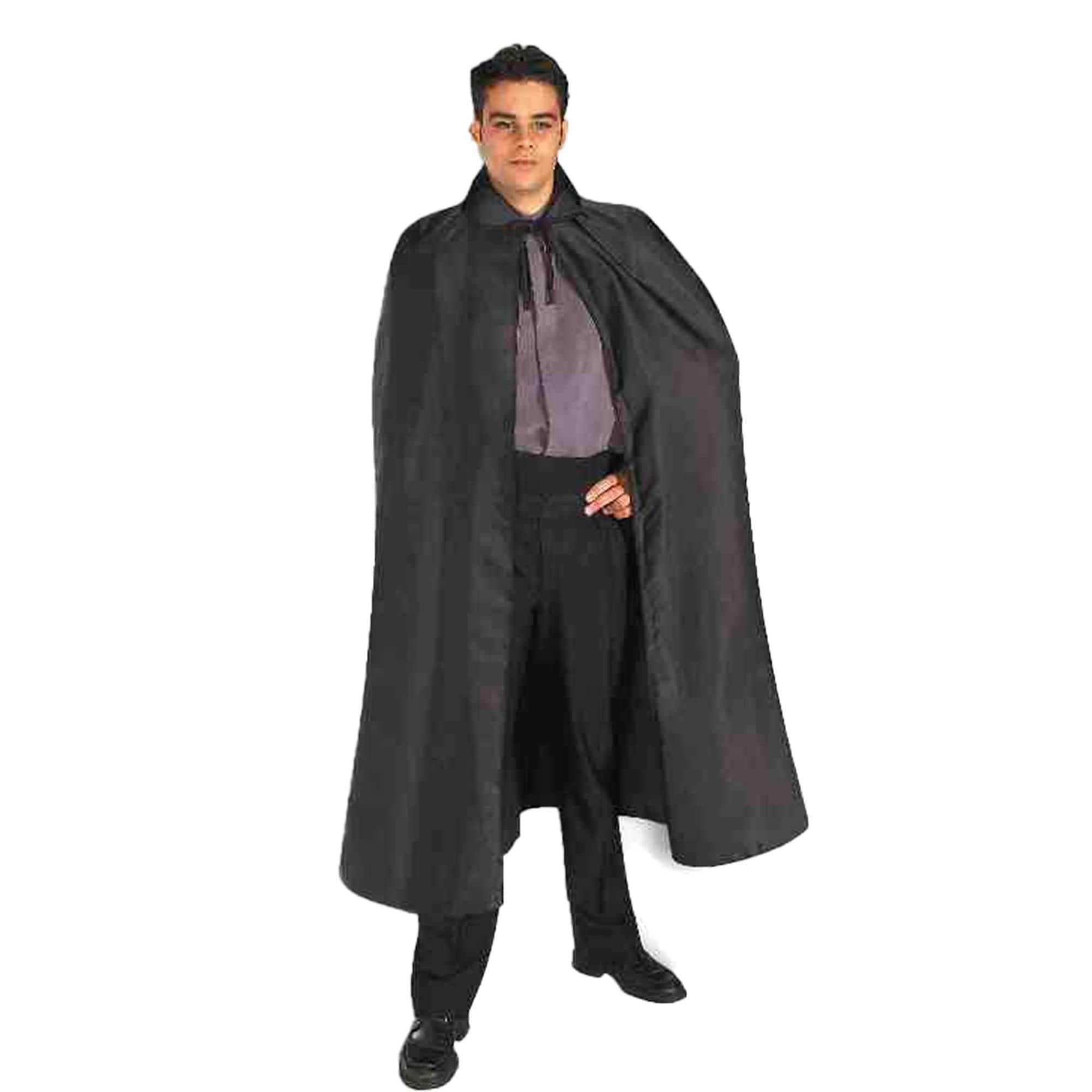 Black Satin Look Cape 56 inch