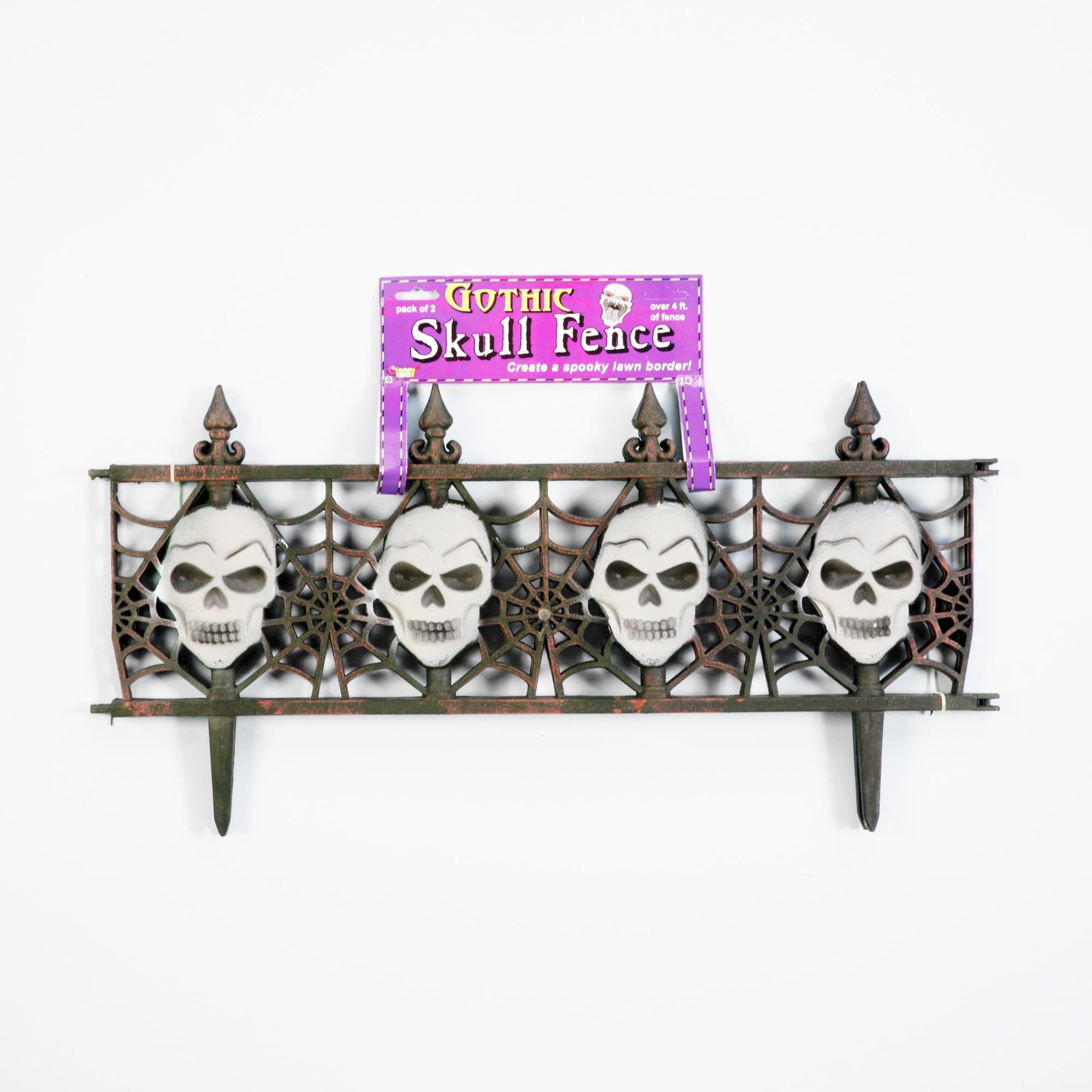 12-inch Gothic Skull Fence - 2 Piece