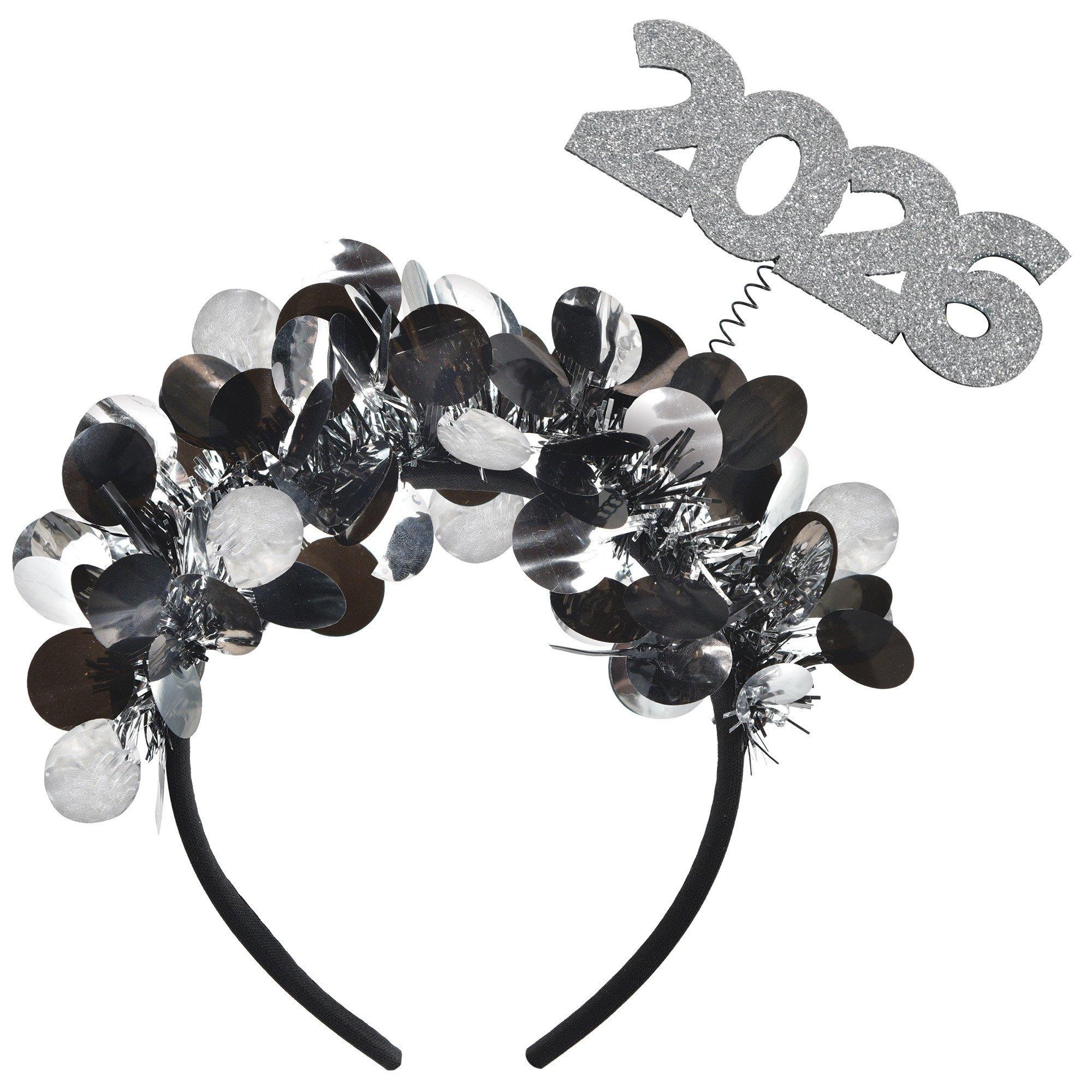 2026 Black and Silver NYE Headband