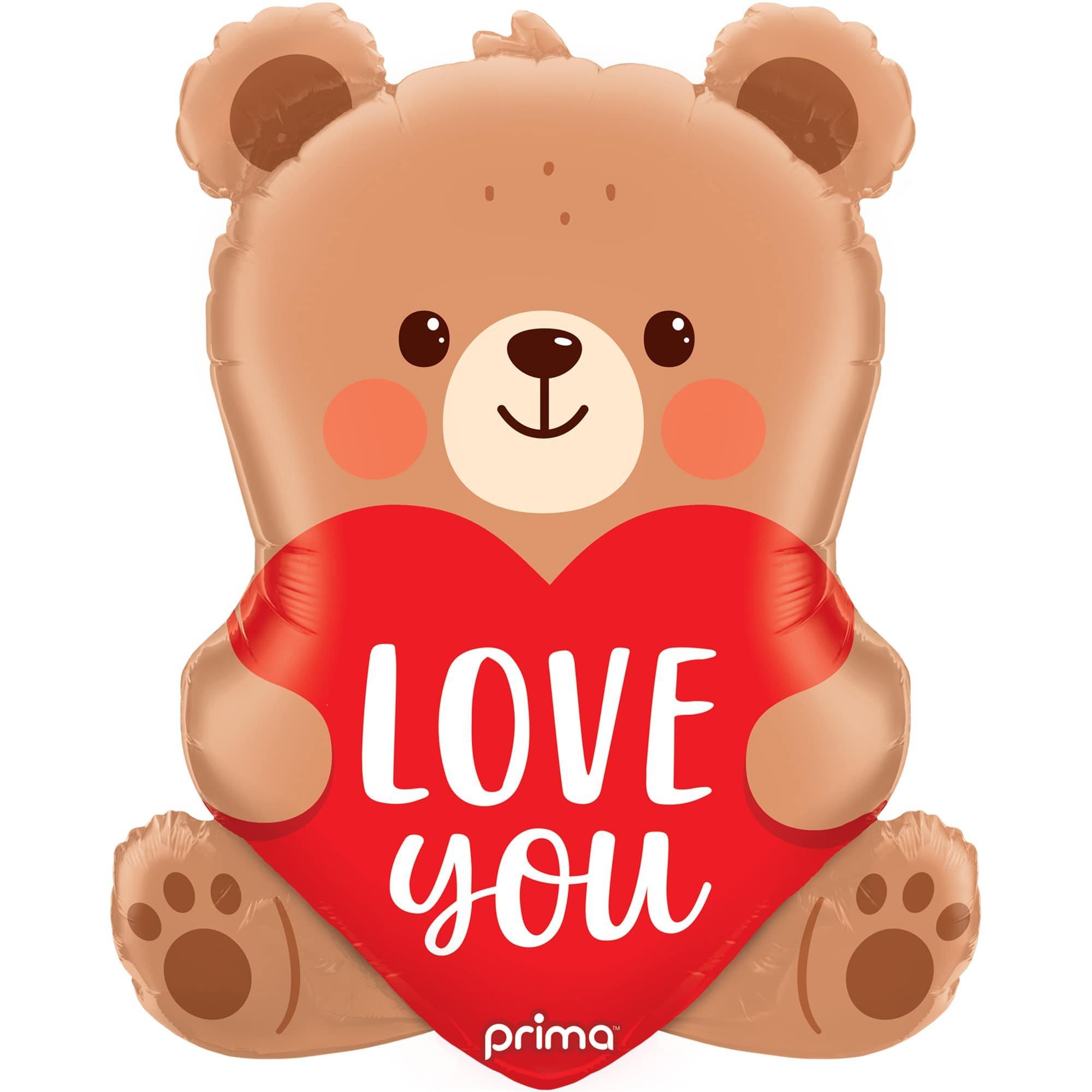 32in Love You Bear Foil Balloon