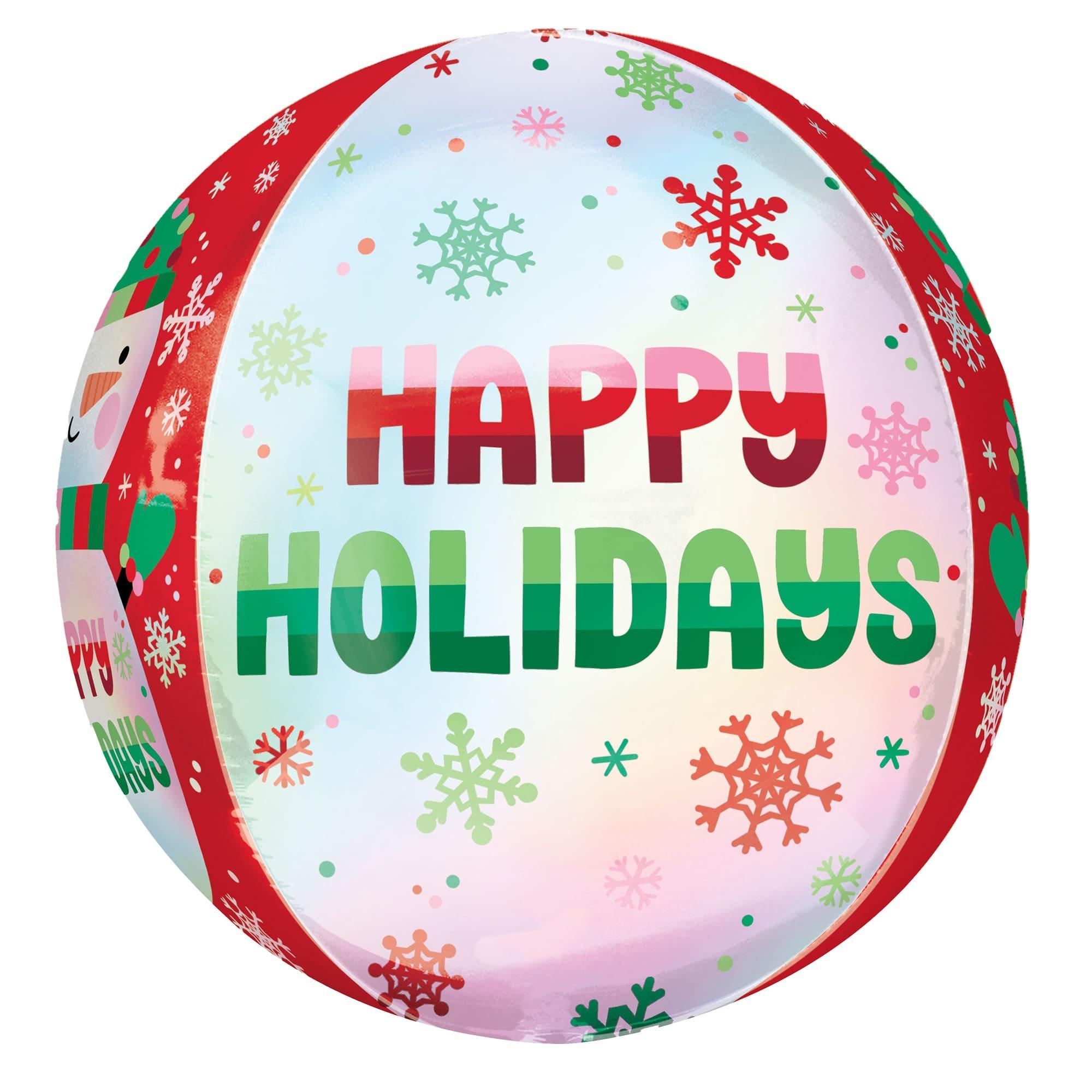 Shimmering Snowman Orbz? Foil Balloon, 15in
