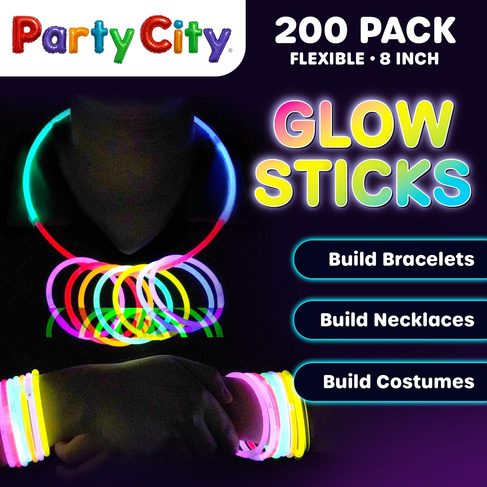 Glow Stick 8 Inch Bendable Party Favor Bulk Party Pack Multicolored 202pk