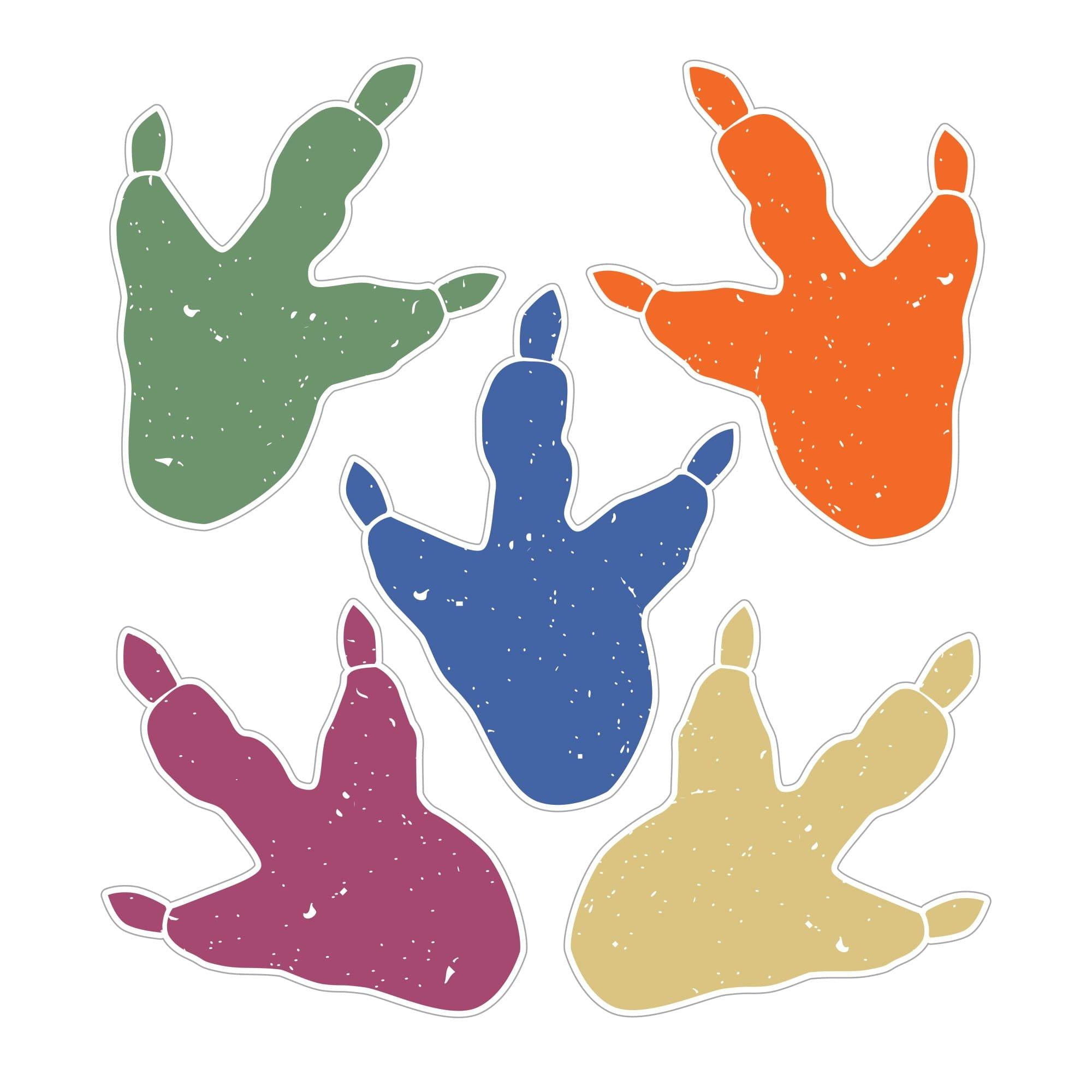 Diggin Dino Vinyl Footprint Window Clings, 12pc