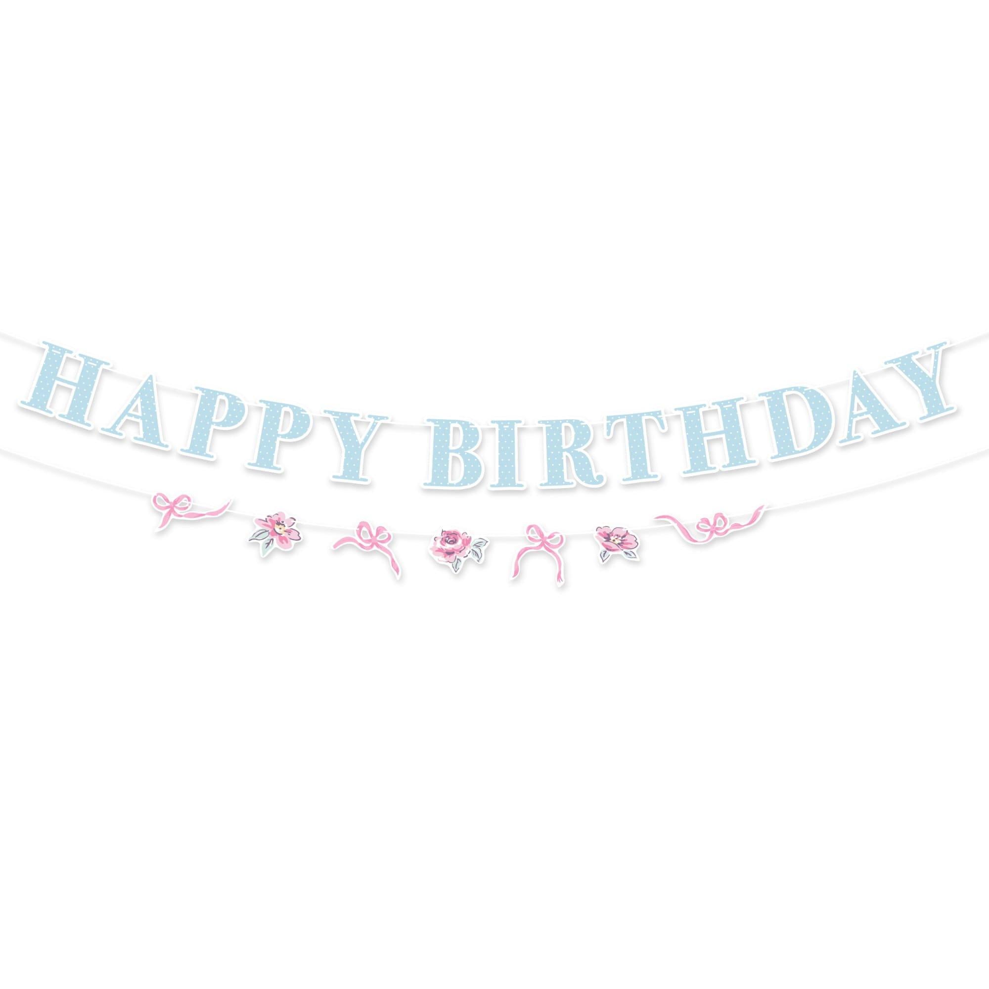 Ribbon and Rose Banner, 2pc