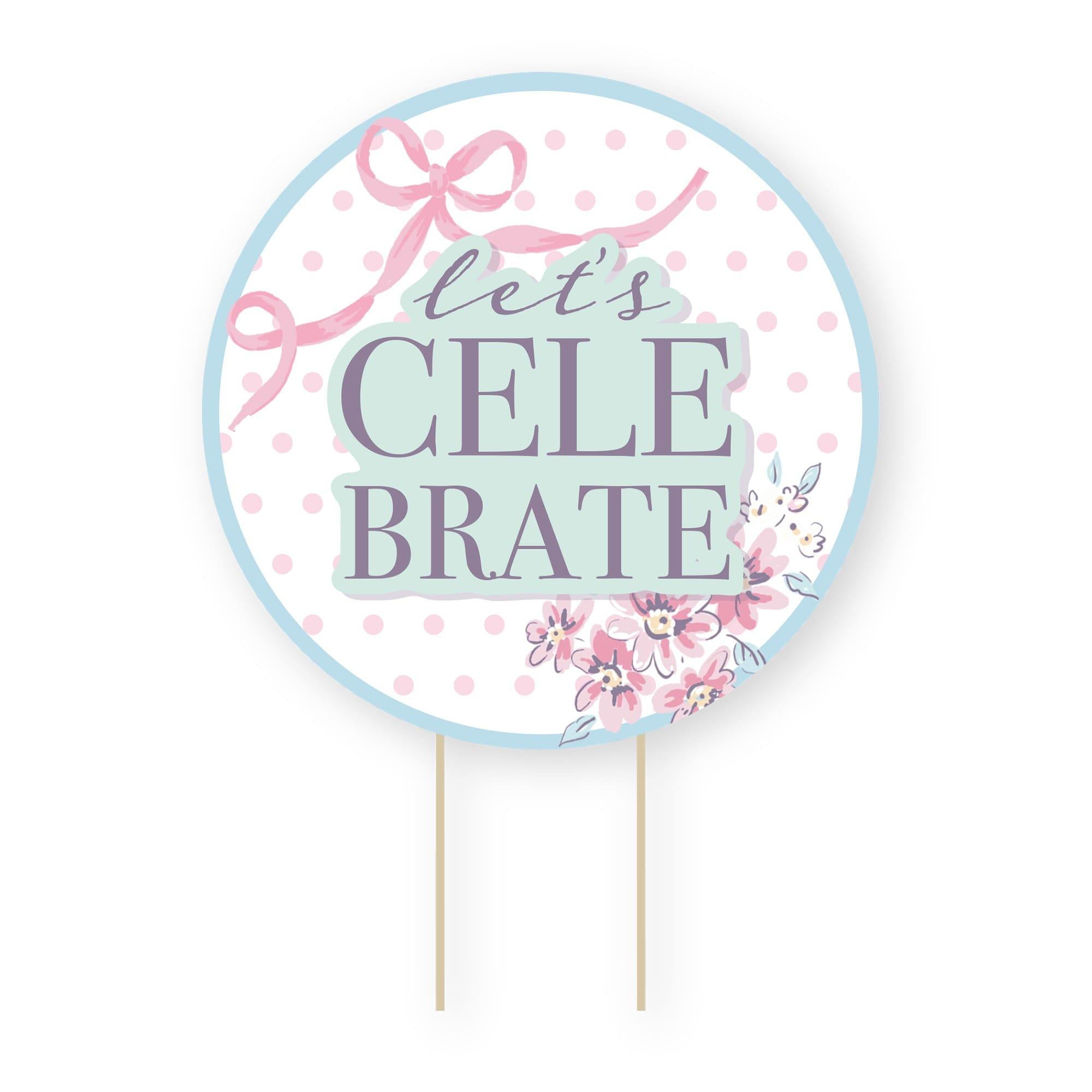Ribbon and Rose Cake Topper