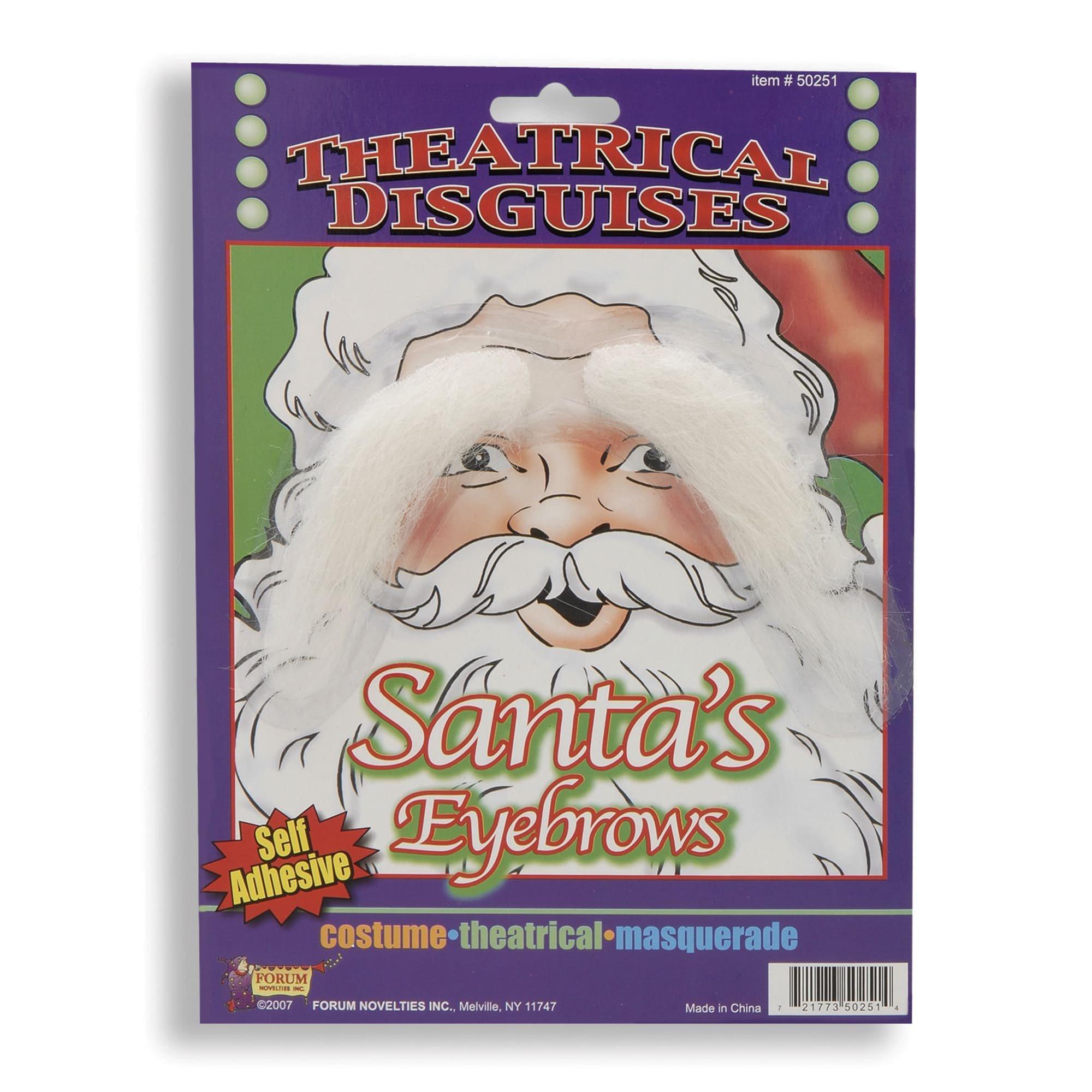 Adult White Santa Eyebrows - Self Adhesive