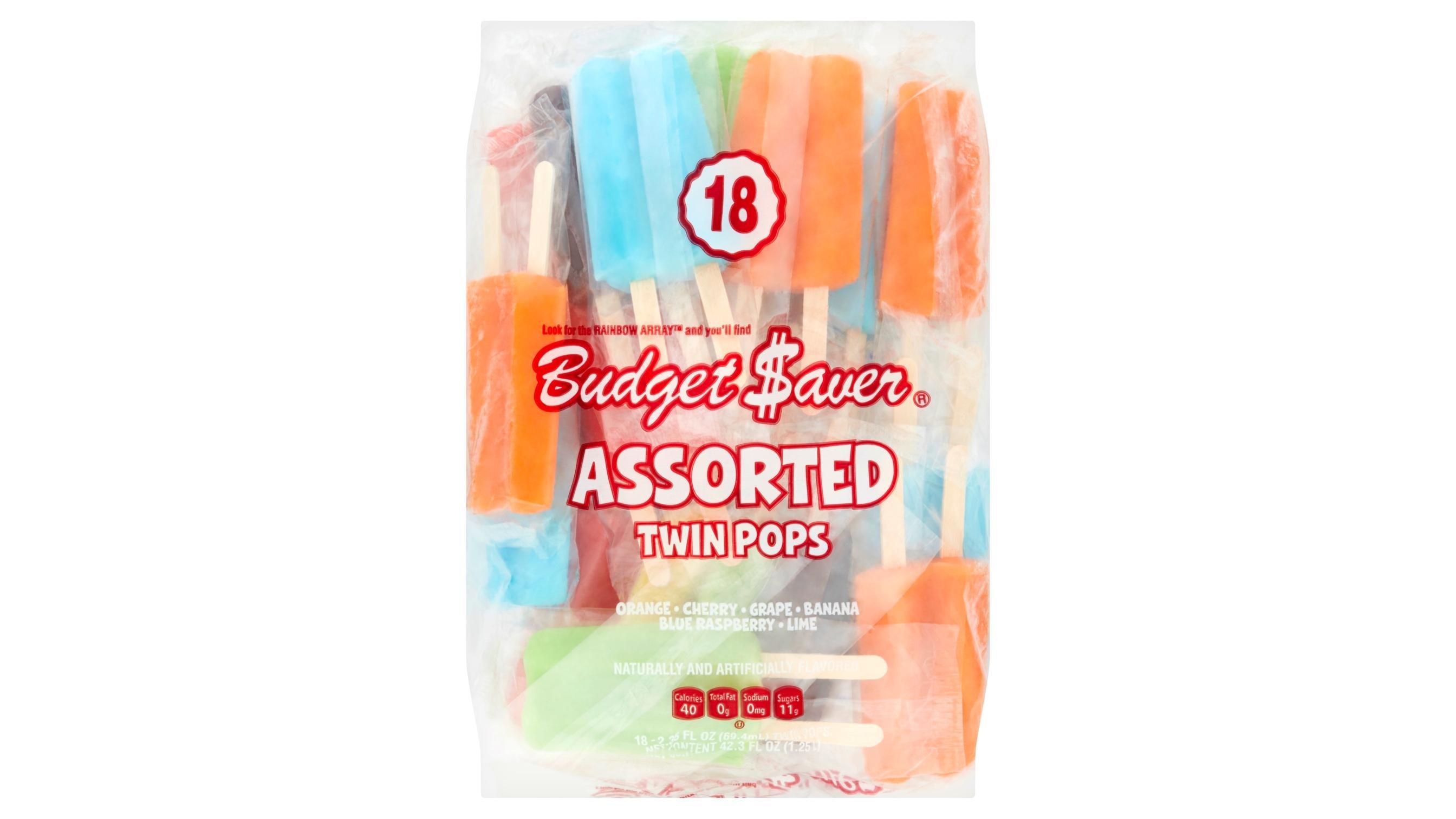Budget Saver Assorted Flavors Twin Pops (42.3 oz)