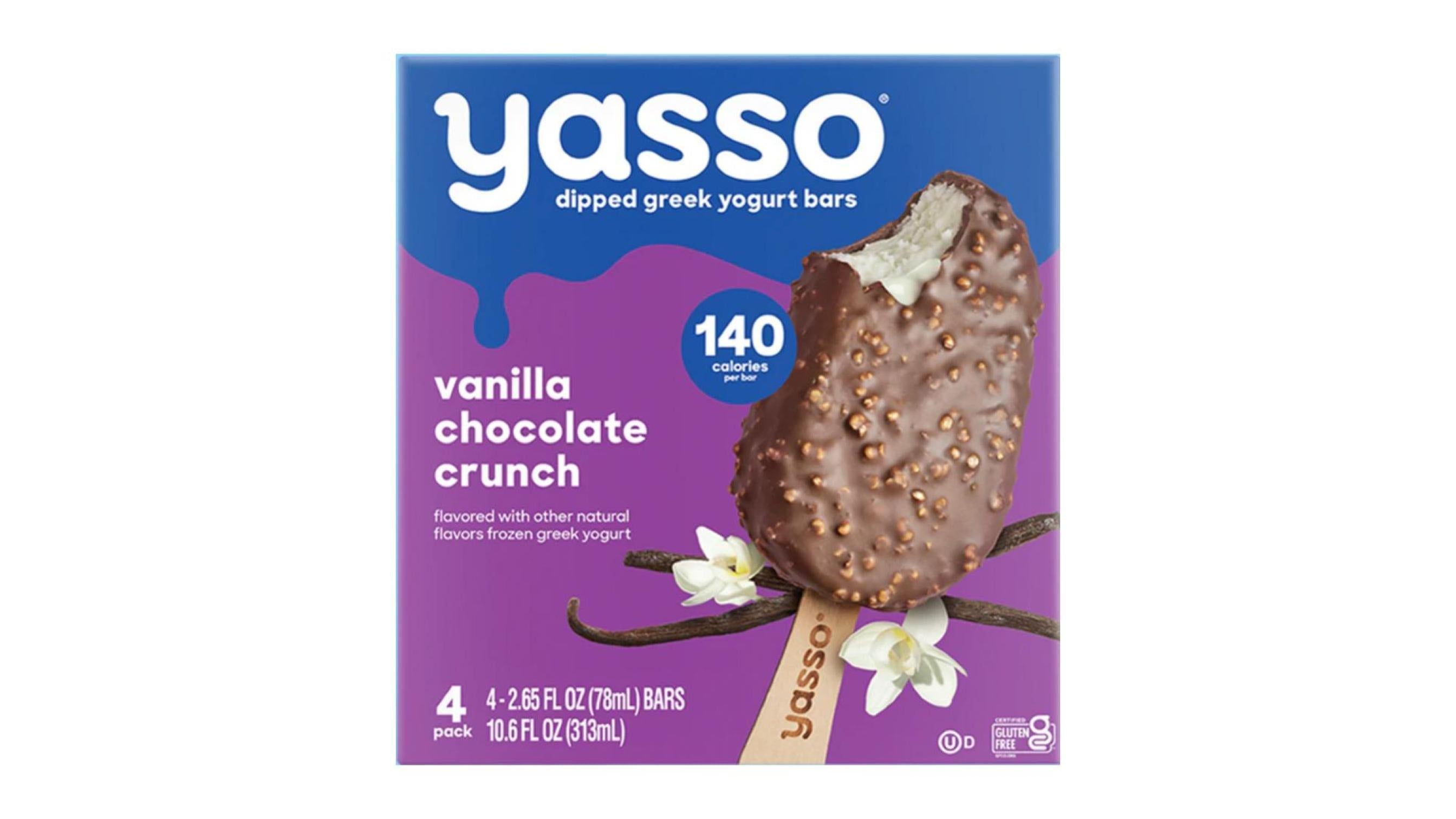 Yasso Dipped Greek Yogurt Bars Vanilla Chocolate Crunch (2.65 oz x 4 ct)