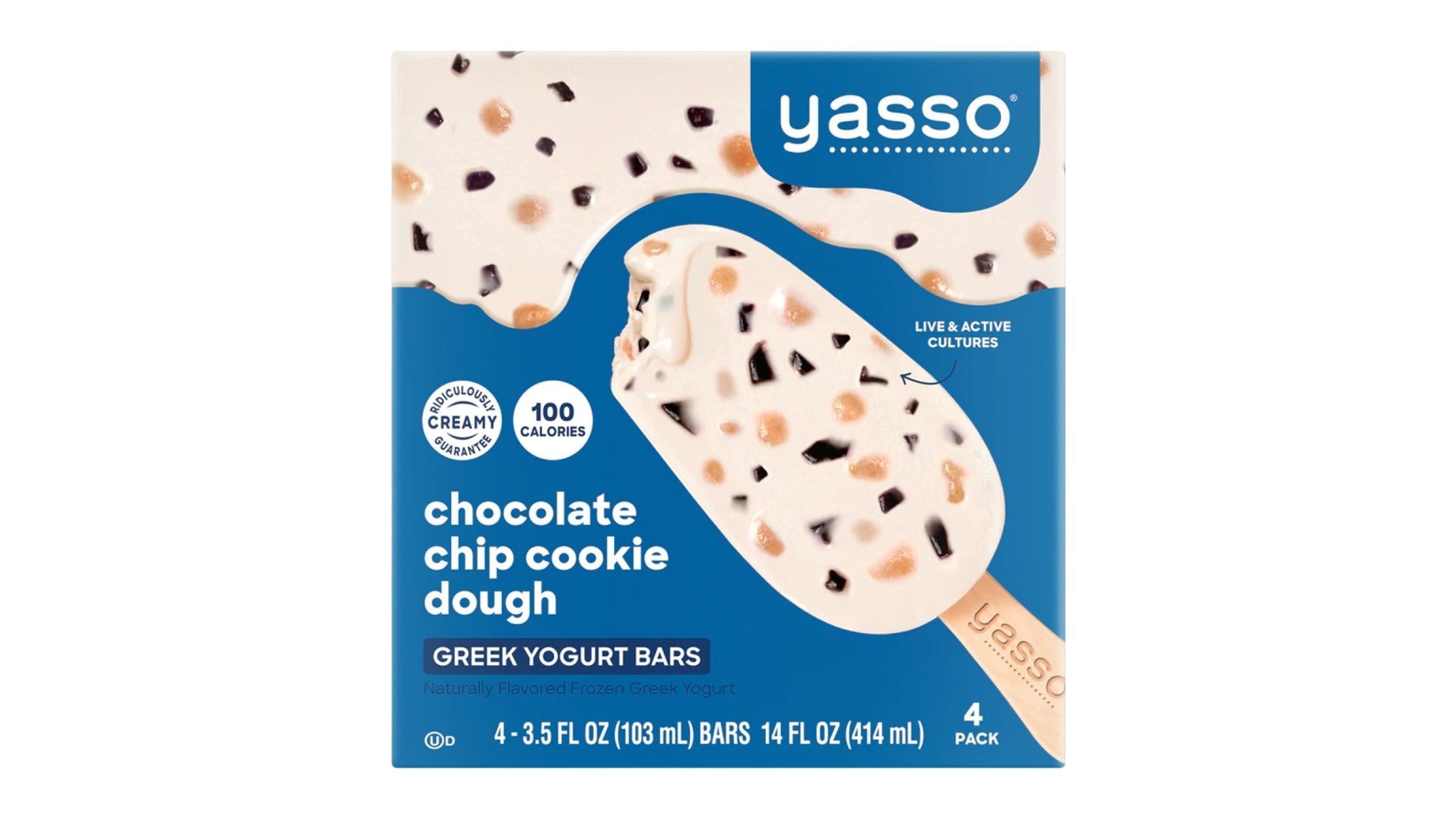 Yasso Greek Yogurt Bars Chocolate Chip Cookie Dough (3.5 oz x 4 ct)