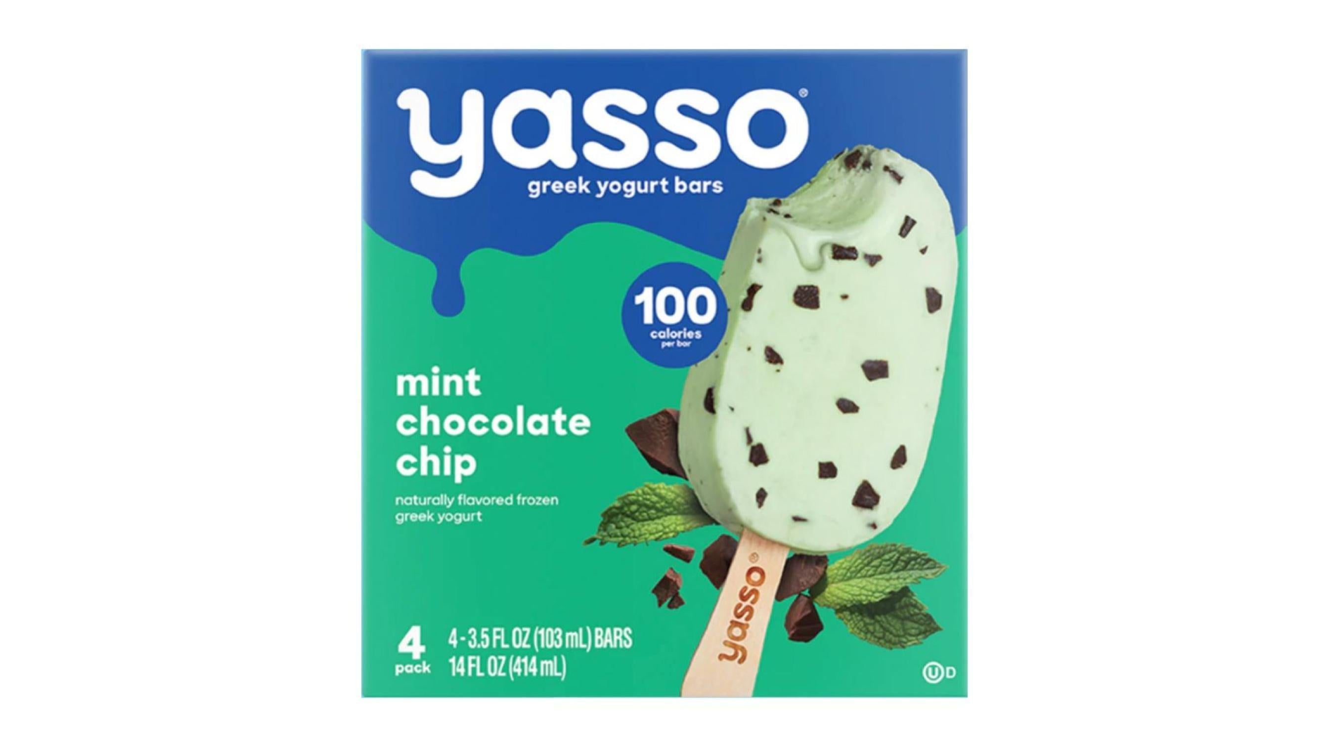 Yasso Mint Chocolate Chip Greek Yogurt Bars (3.5 oz x 4 ct)