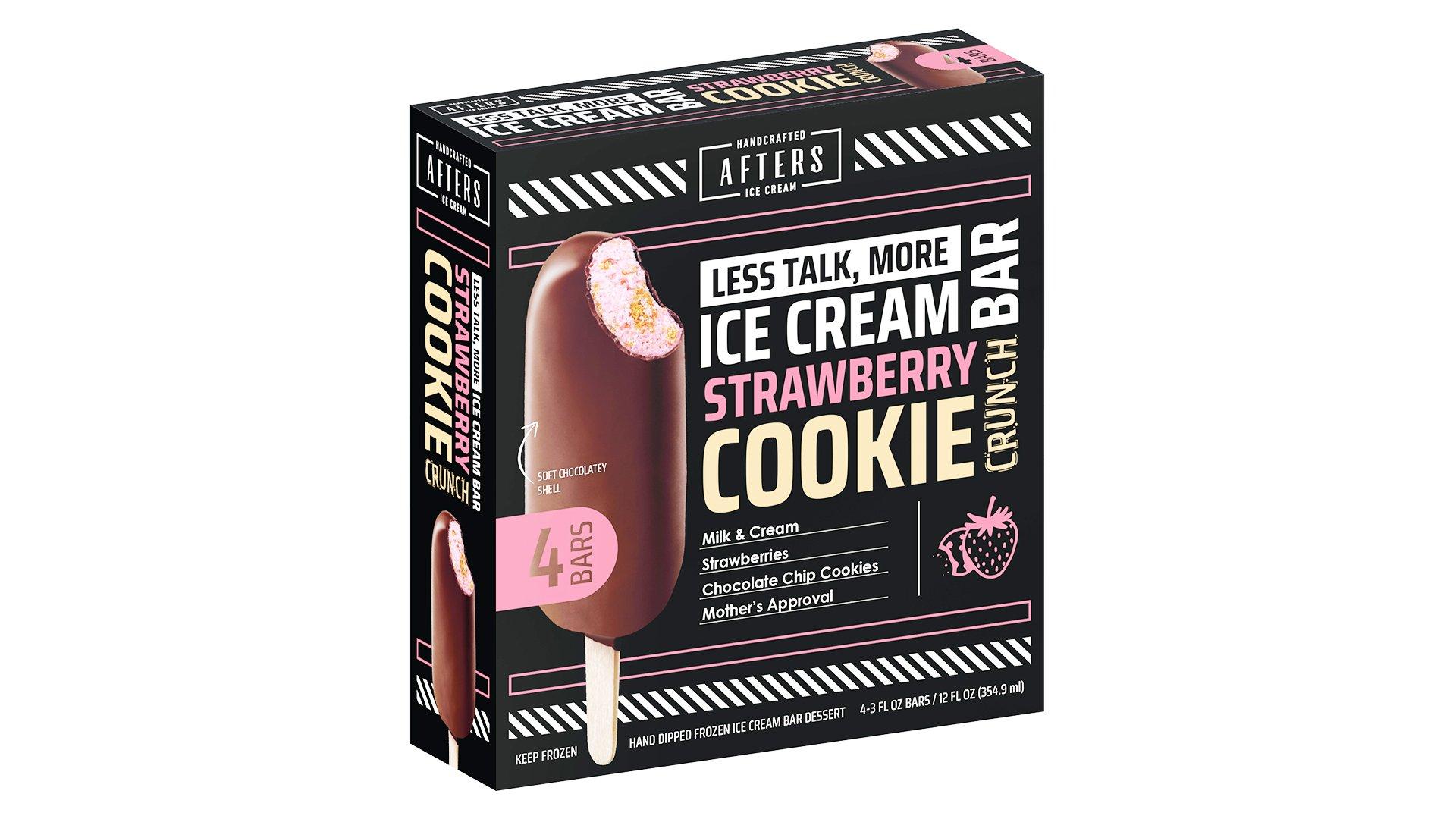 Afters Strawberry Cookie Crunch Ice Cream Bar (3 oz x 4 ct)