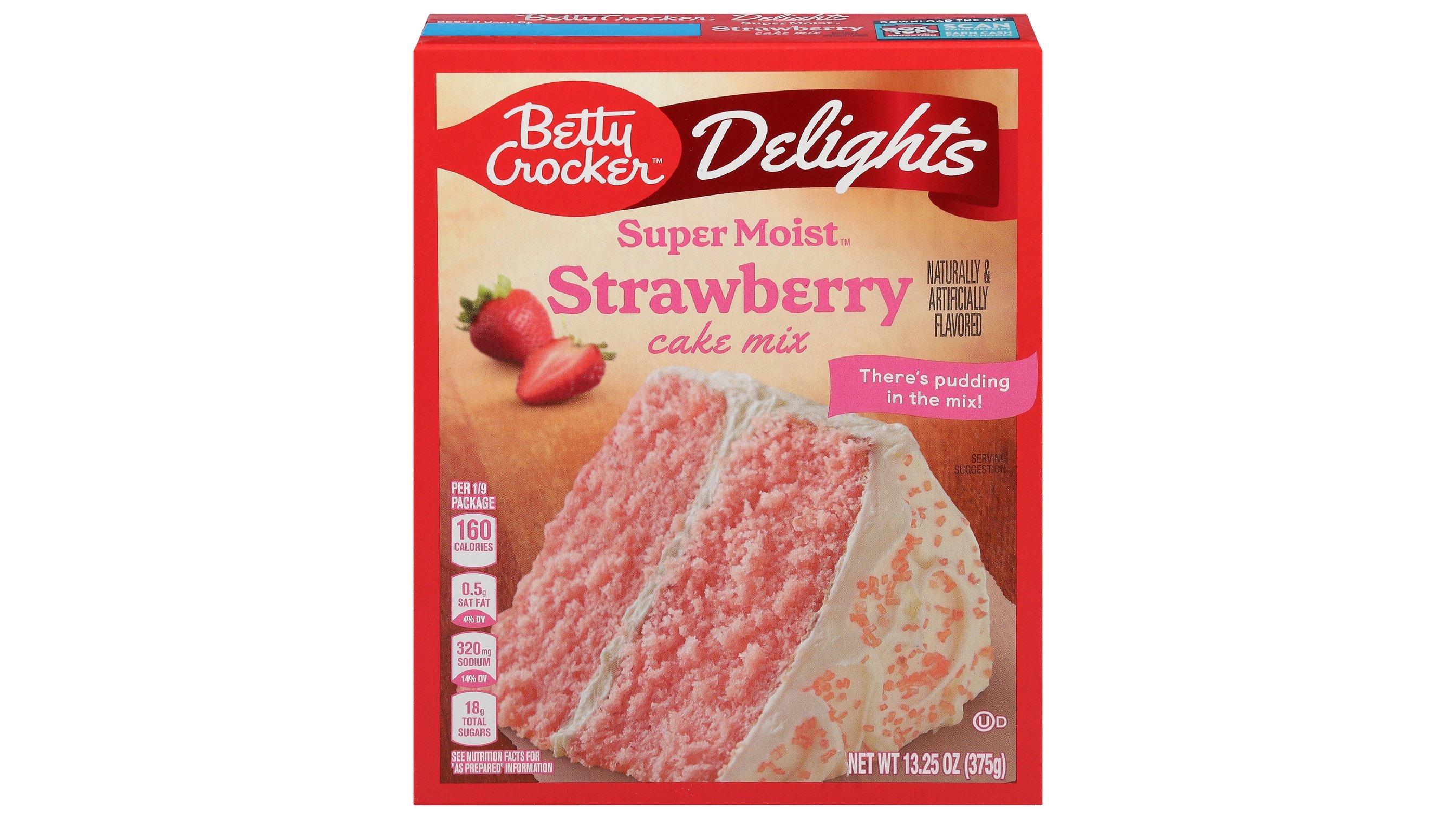 Betty Crocker Delights Super Moist Strawberry Cake Mix (13.25 oz)