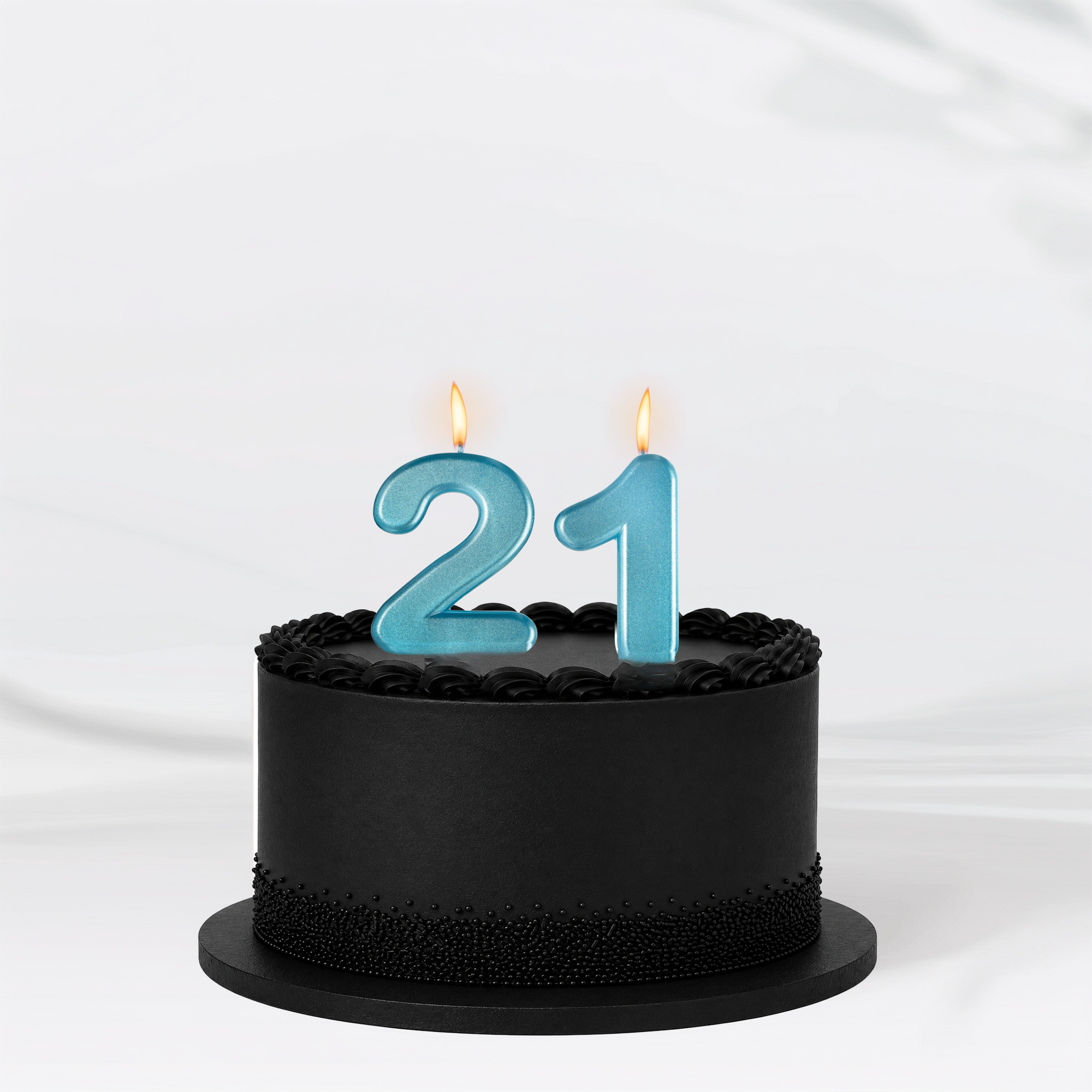 Blue Number 21 Birthday Candles, 2pc