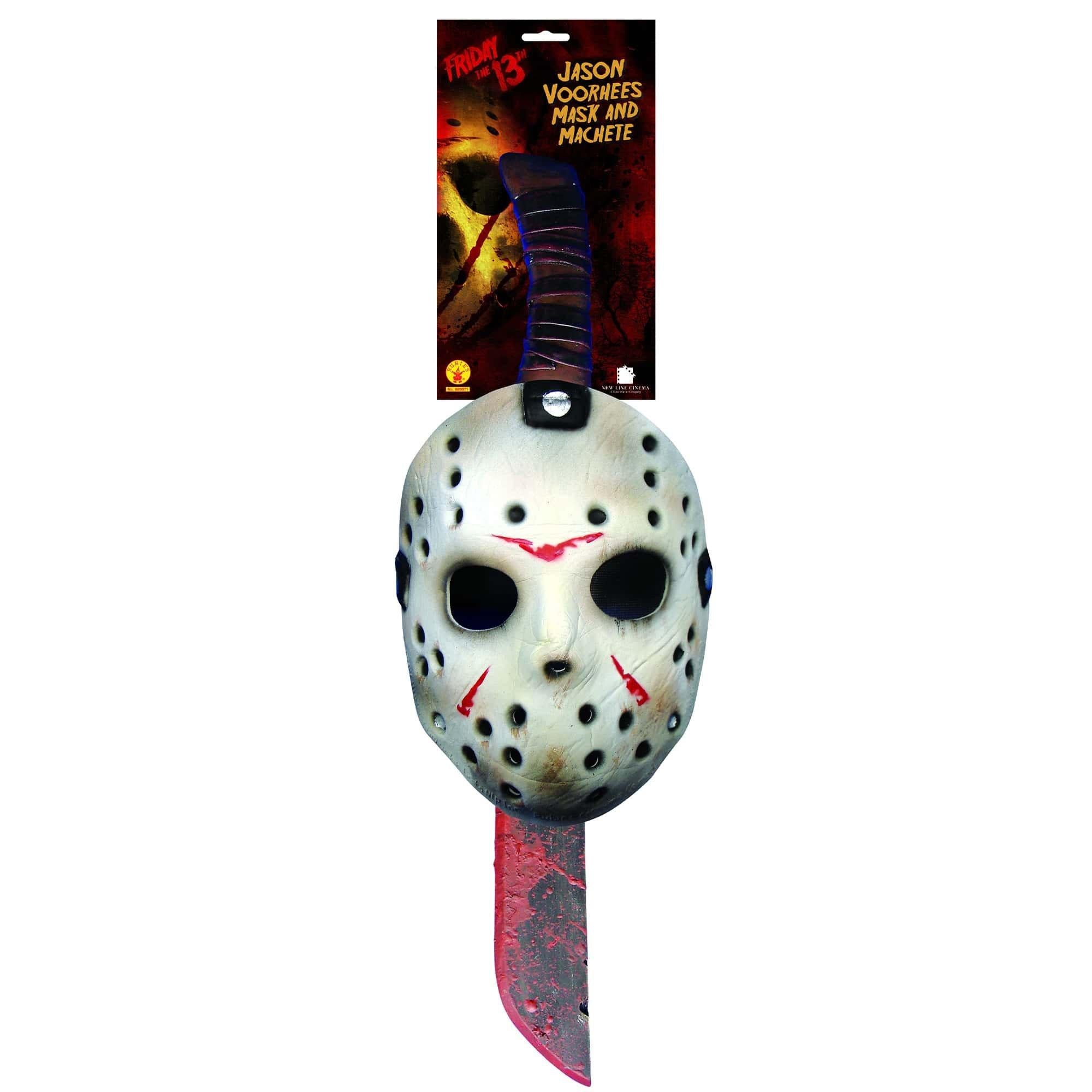 Adult Friday The 13th Jason Voorhees Bloody Machete and Mask