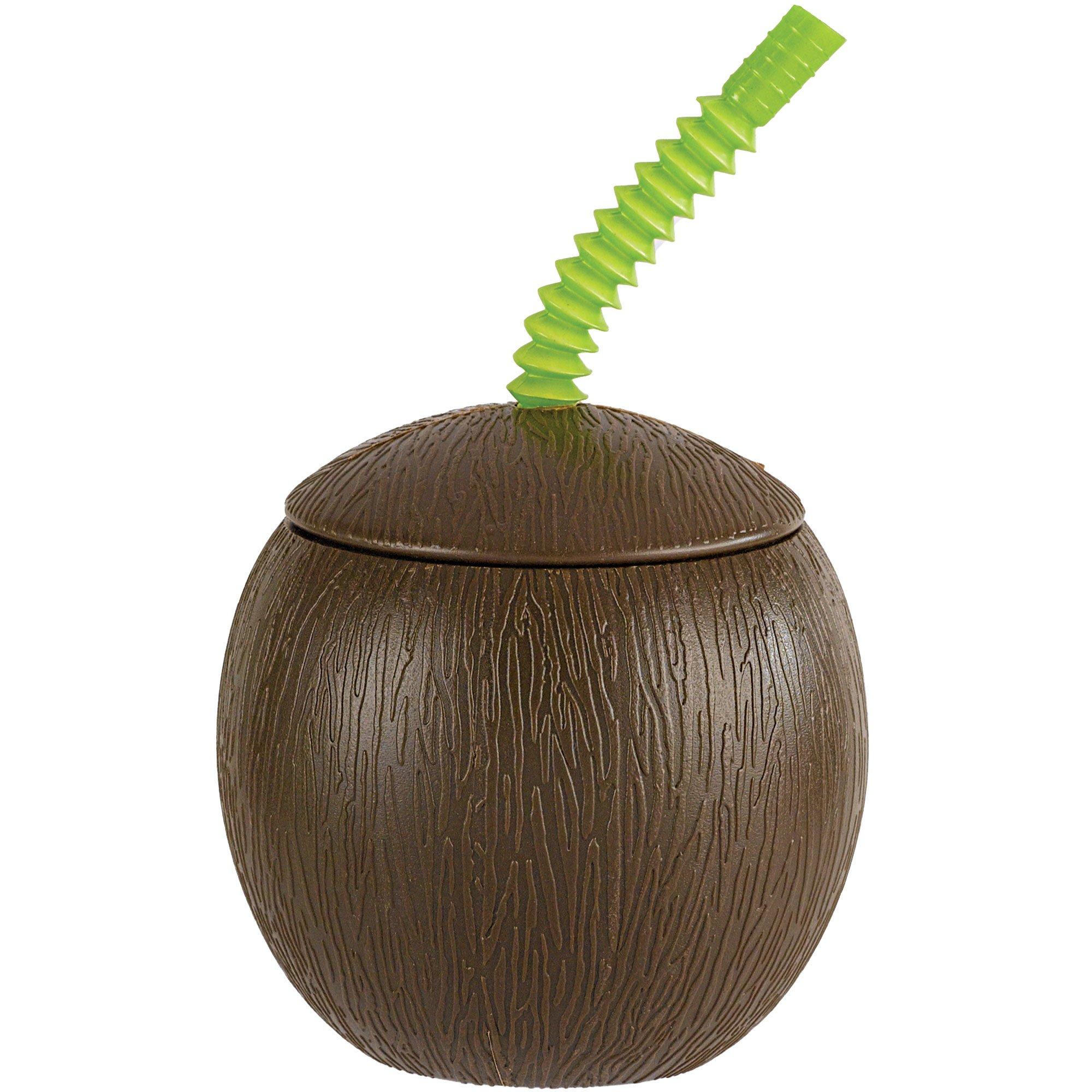 Coconut Cup with Straw
