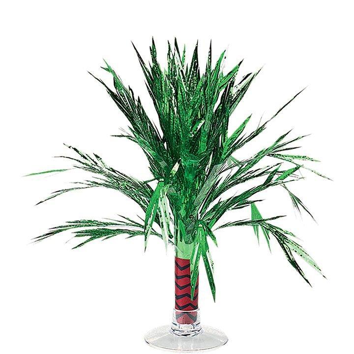 Palm Tree Table Centerpiece, 8in ?C Tropical Foil Decoration