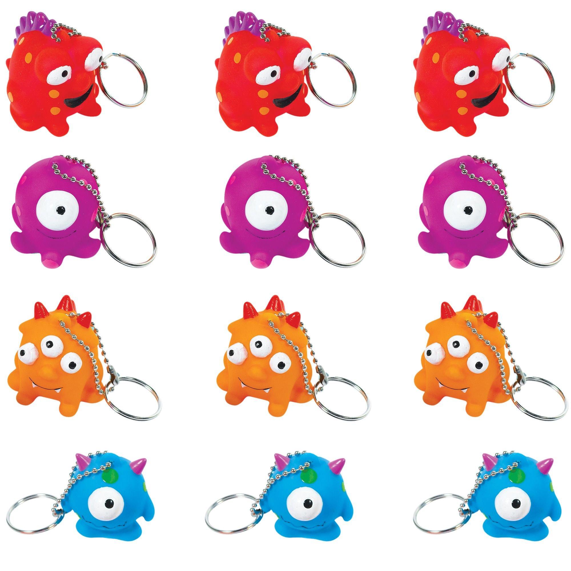 Monster Keychains 12ct ?C Colorful Party Favors
