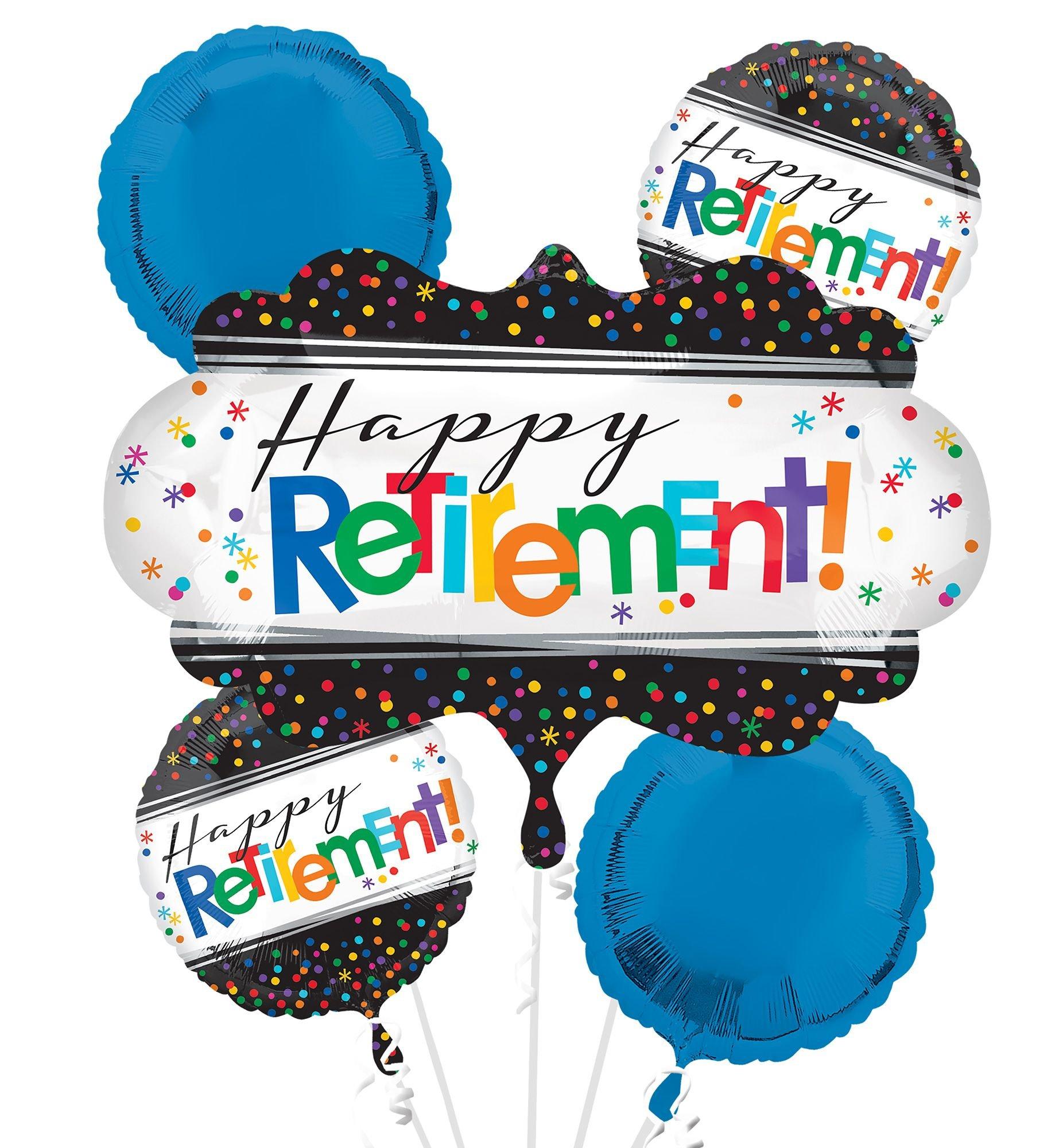 Officially Retired Foil Balloon Bouquet, 5pc