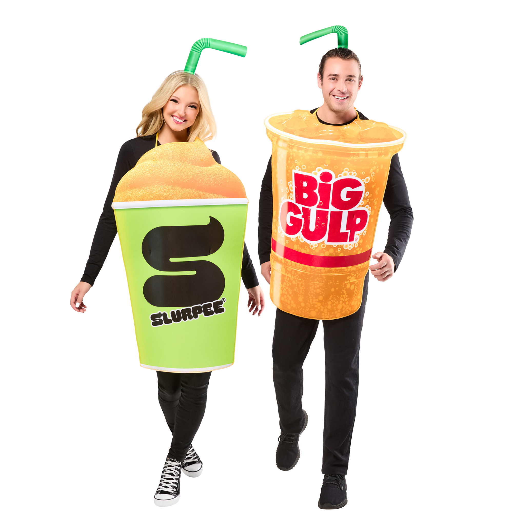 Adult 7-Eleven Slurpee & Big Gulp Couples Costume