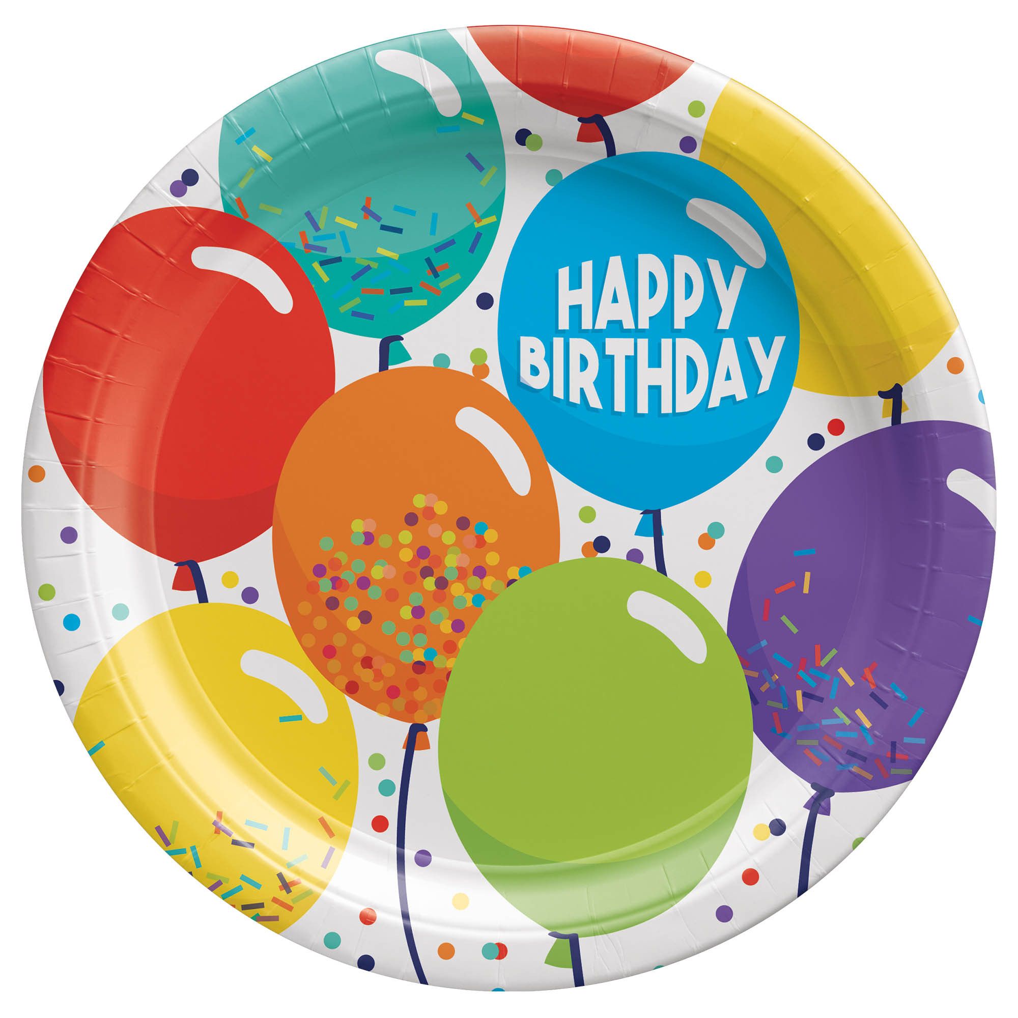 Balloon Birthday Celebration Dessert Plates 8ct