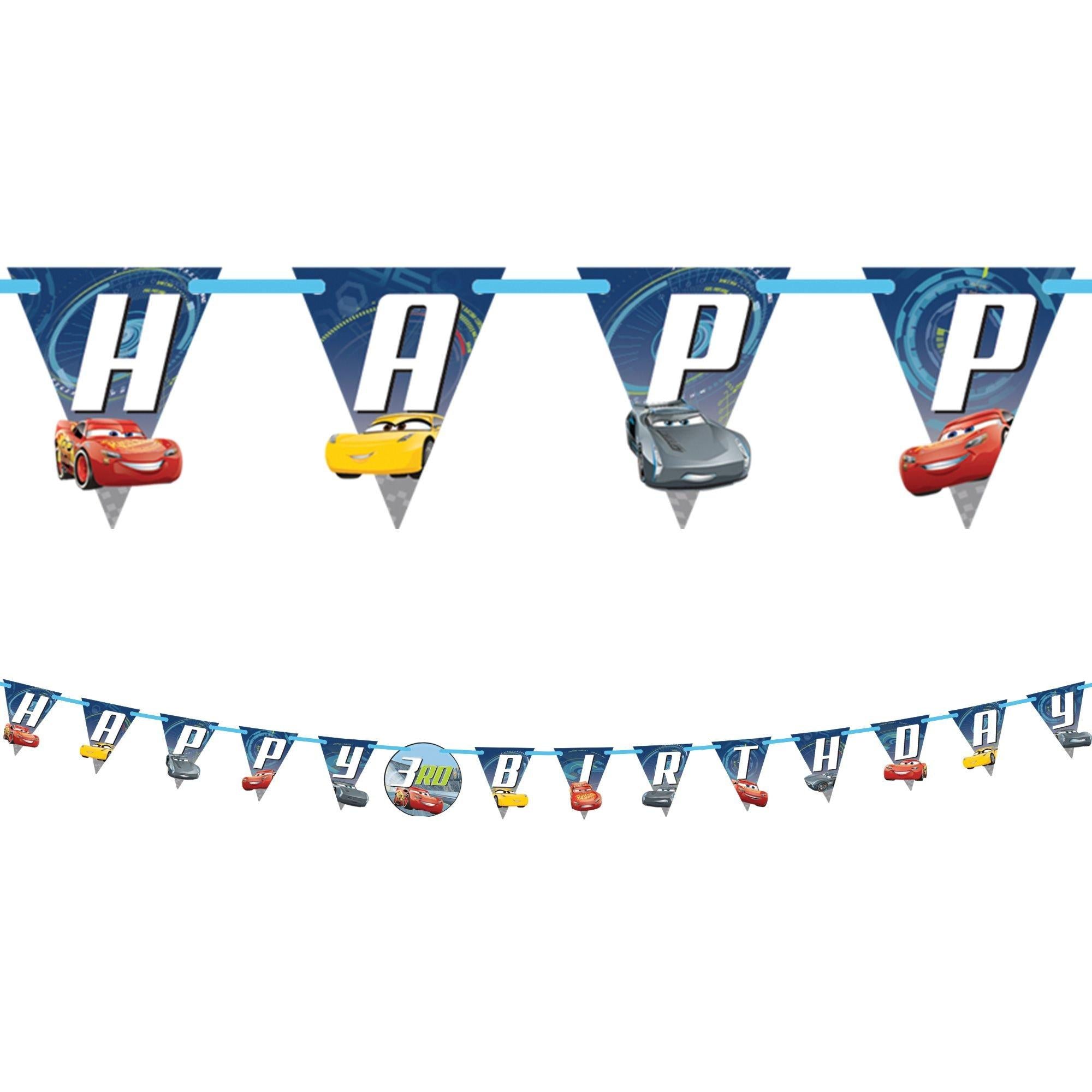 Cars 3 Birthday Banner Kit