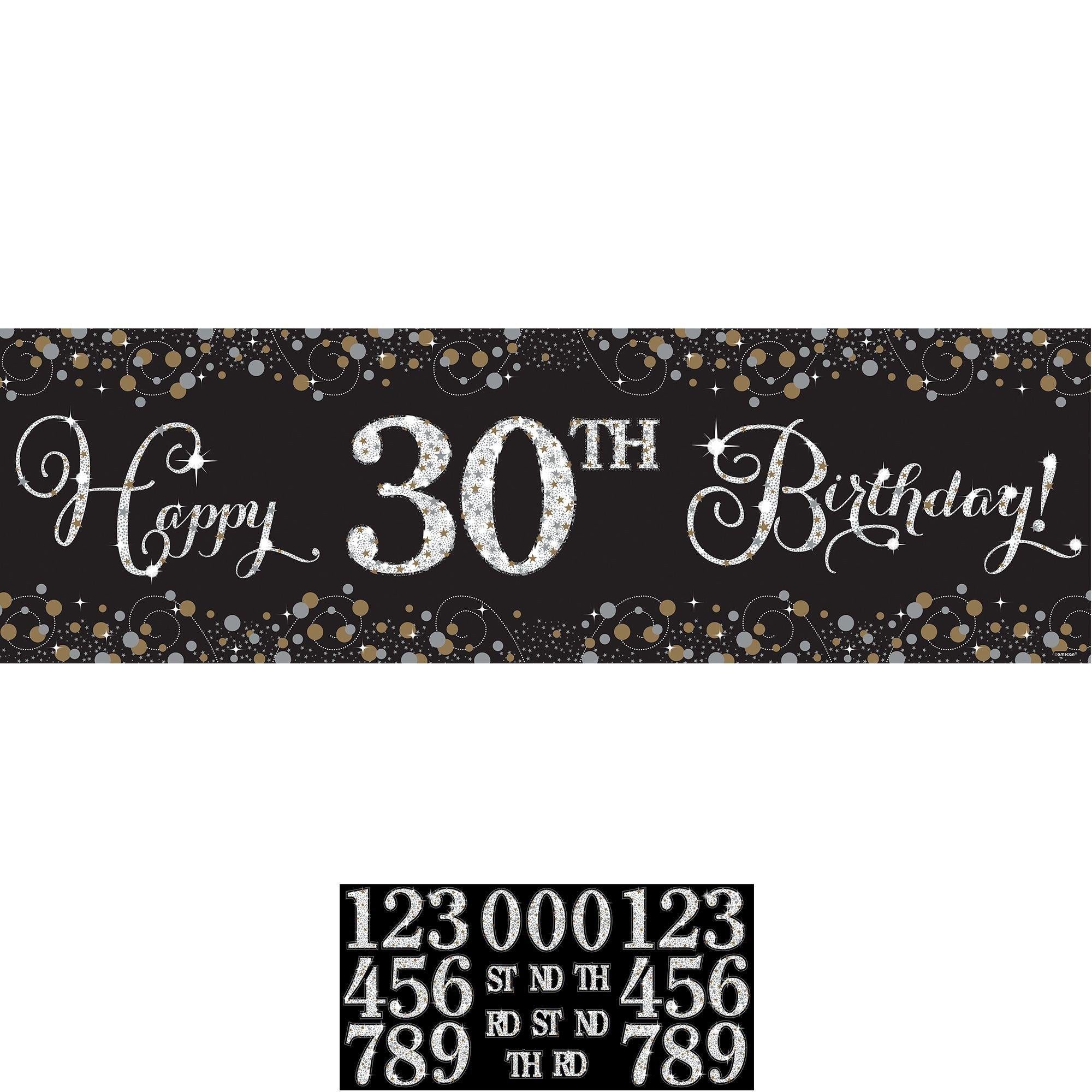 Add-An-Age - Sparkling Celebration Happy Birthday Banner Kit