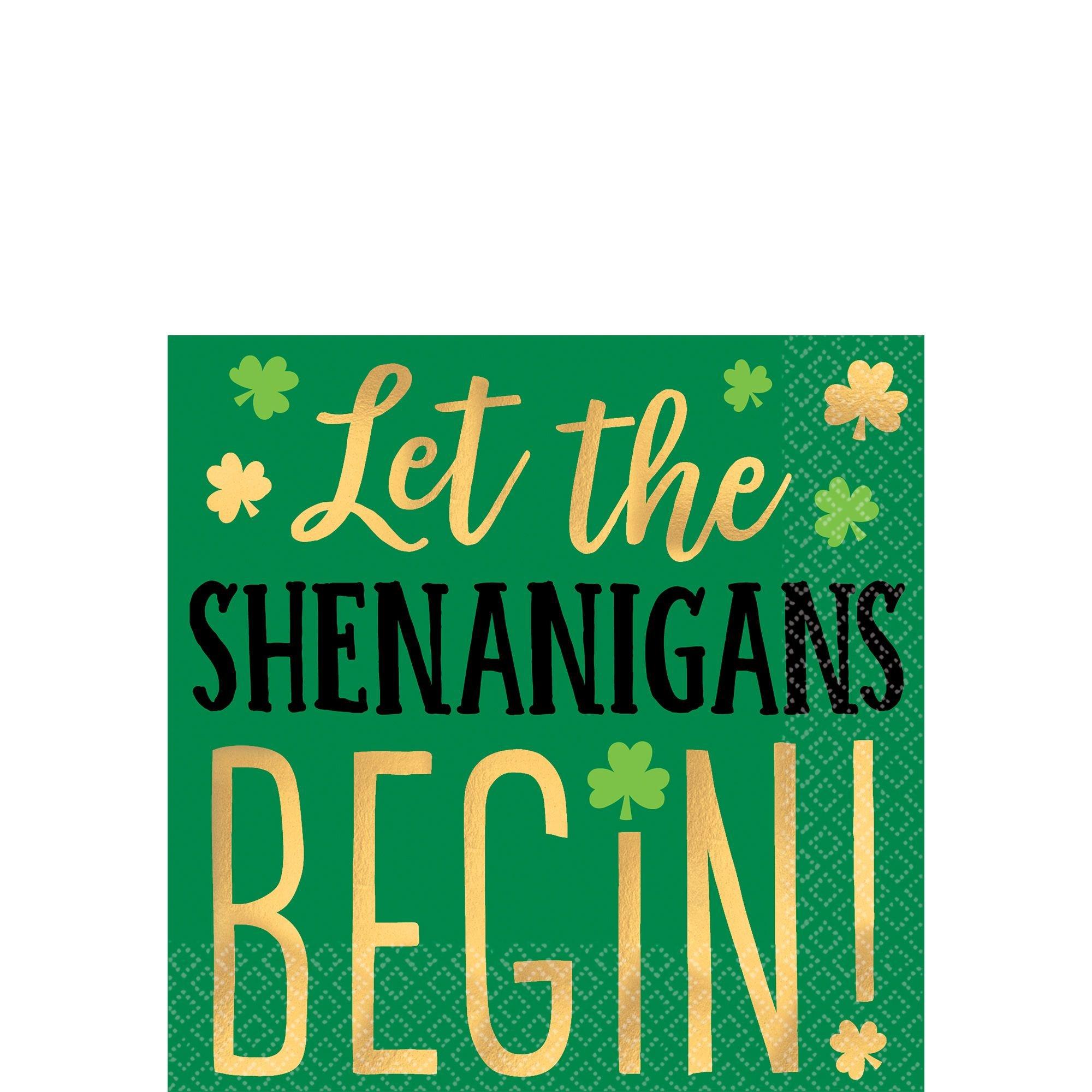 Shenanigans St. Patrick's Day Beverage Napkins 16ct