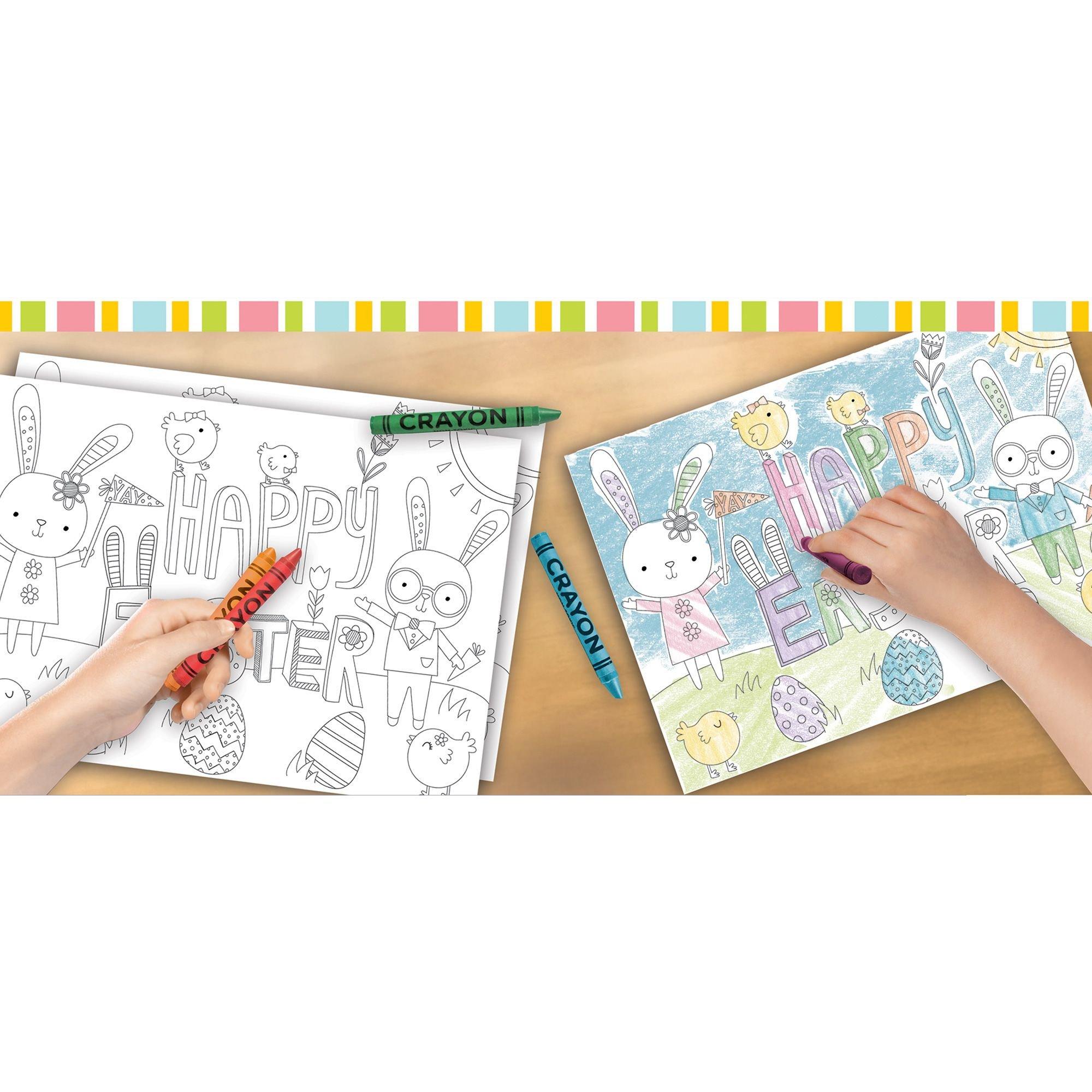 Hello Bunny Easter Coloring Placemats 24ct