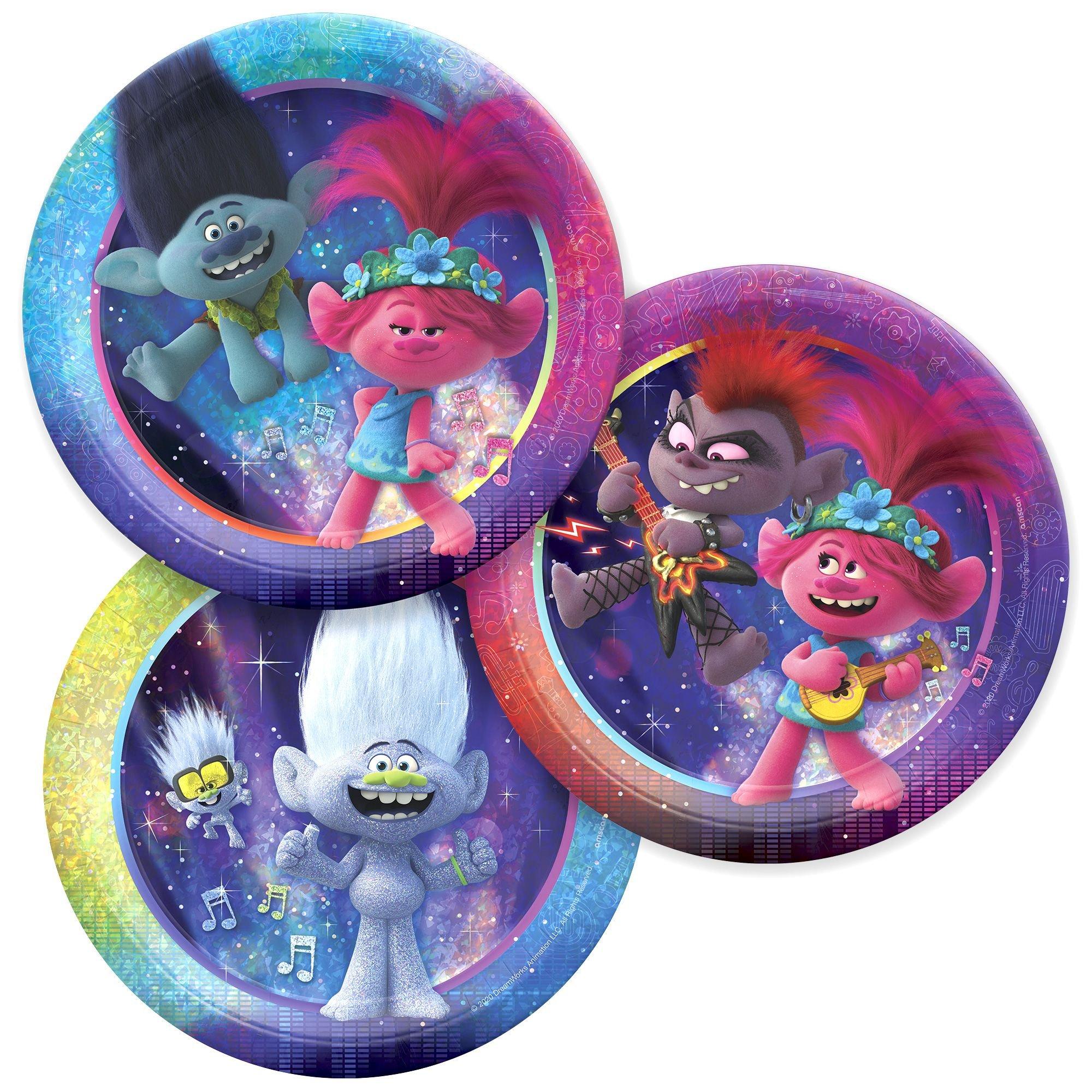 Prismatic Trolls World Tour Dessert Plates 8ct