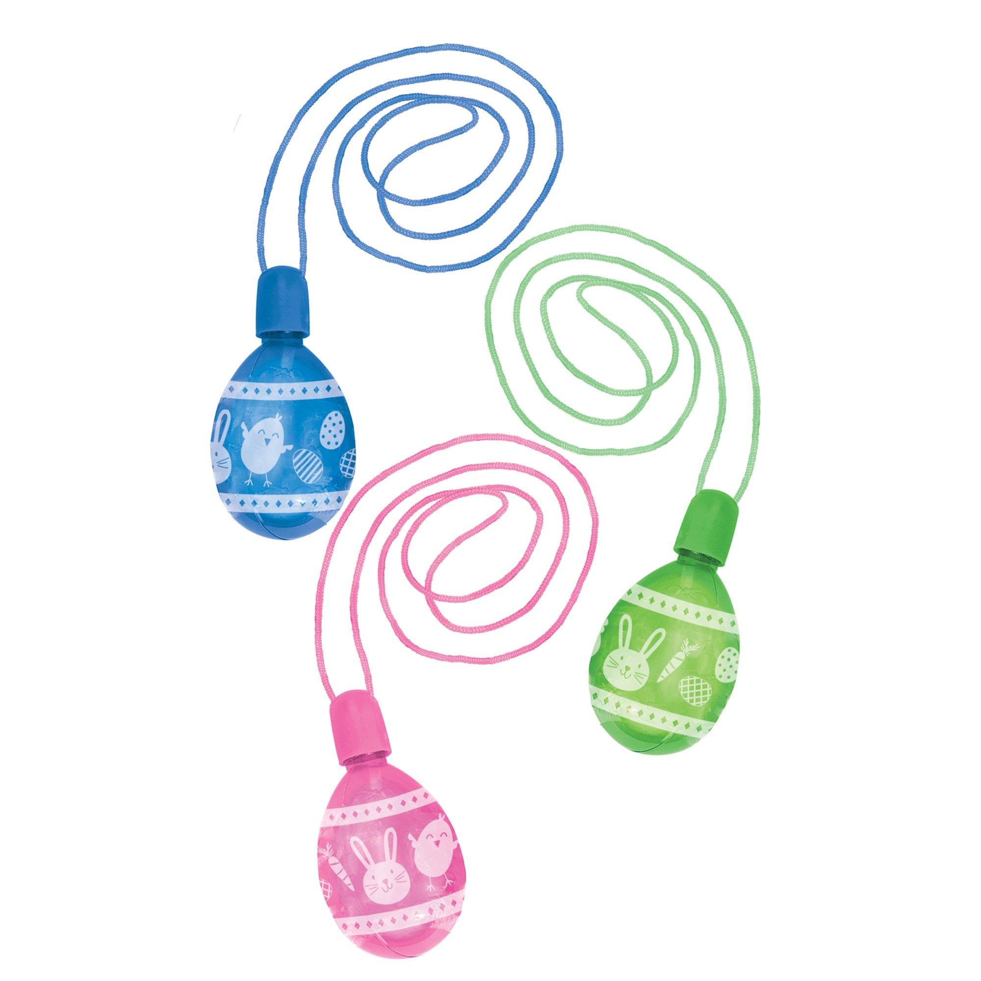 Easter Egg Bubble Necklaces, 3ct