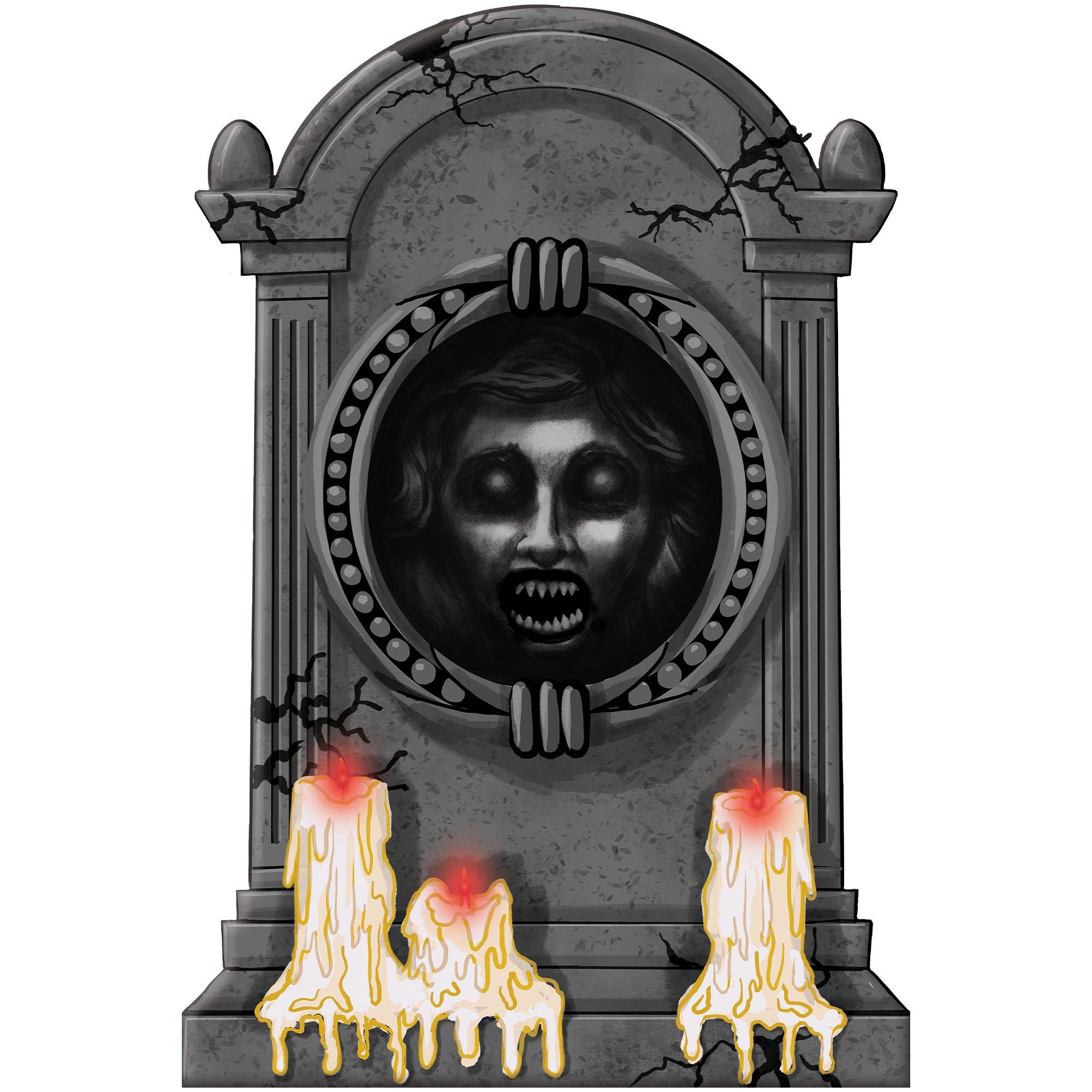 Light-Up Trapped Soul Tombstone, 14.75in x 22in