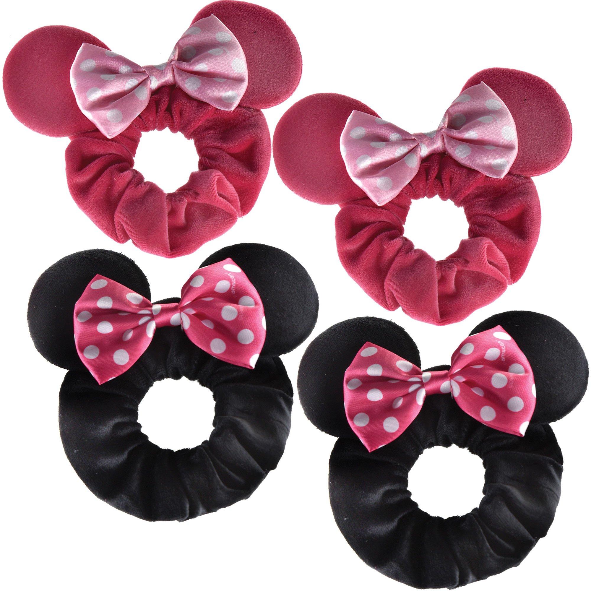 Minnie Mouse Forever Hair Scrunchies, 4pc