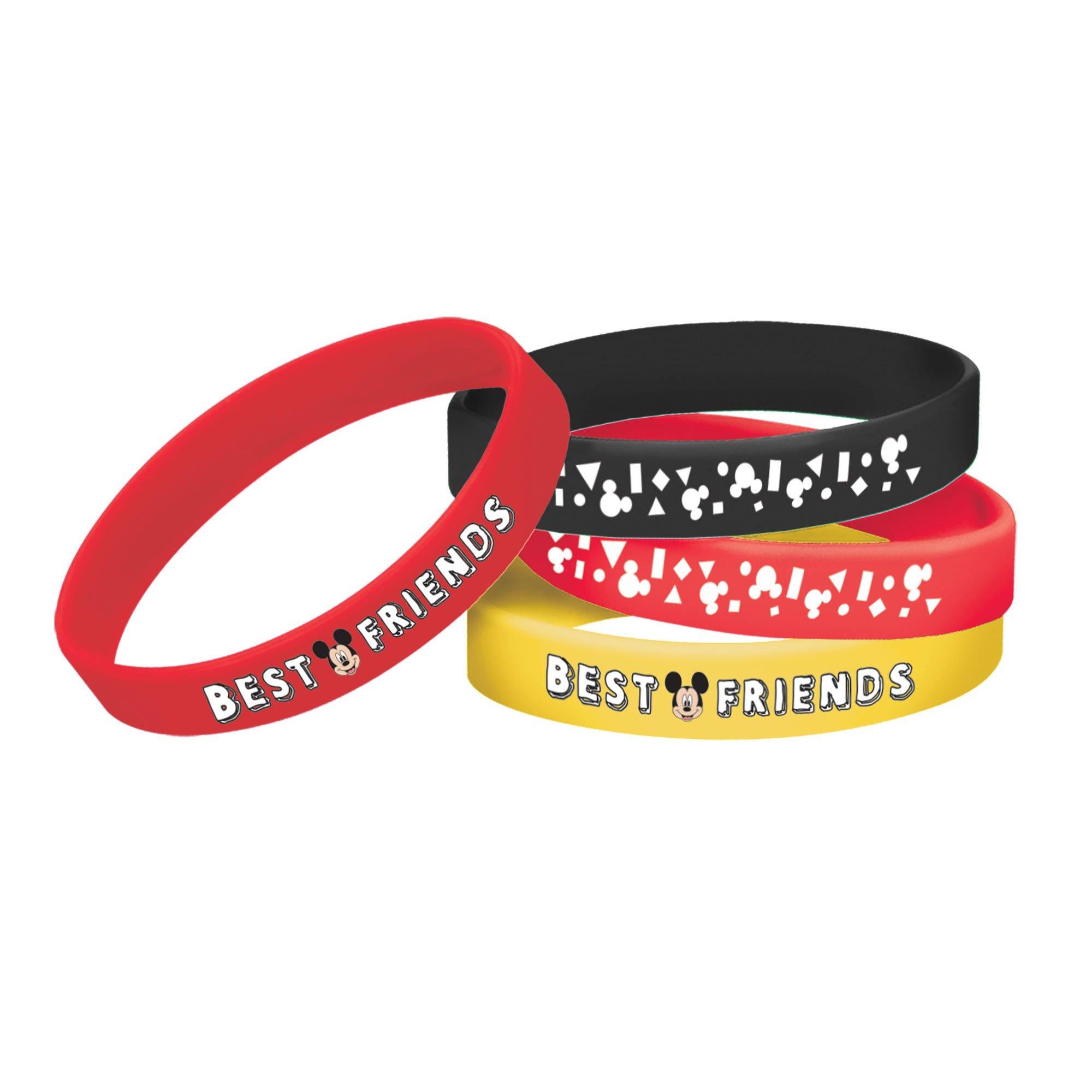 Mickey Mouse Forever Rubber Bracelets, 4pc