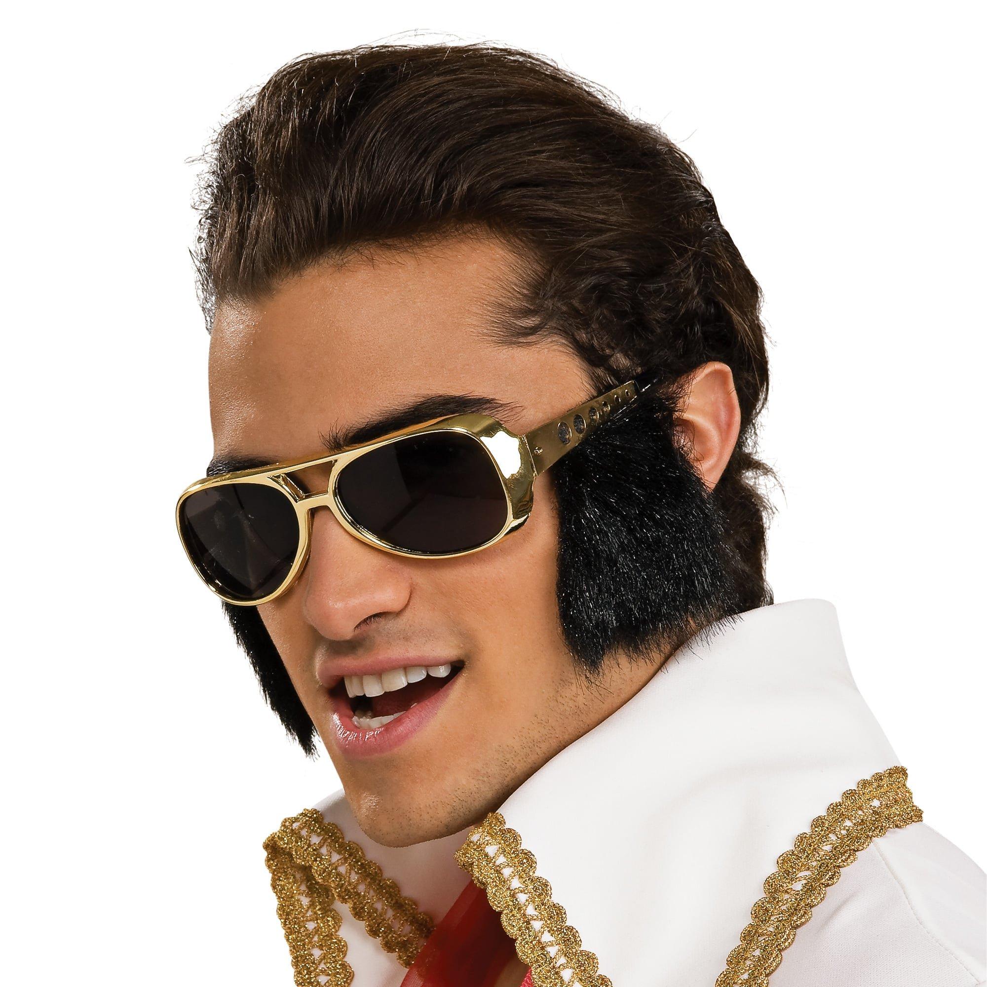 Adult Elvis Glasses with Sideburns