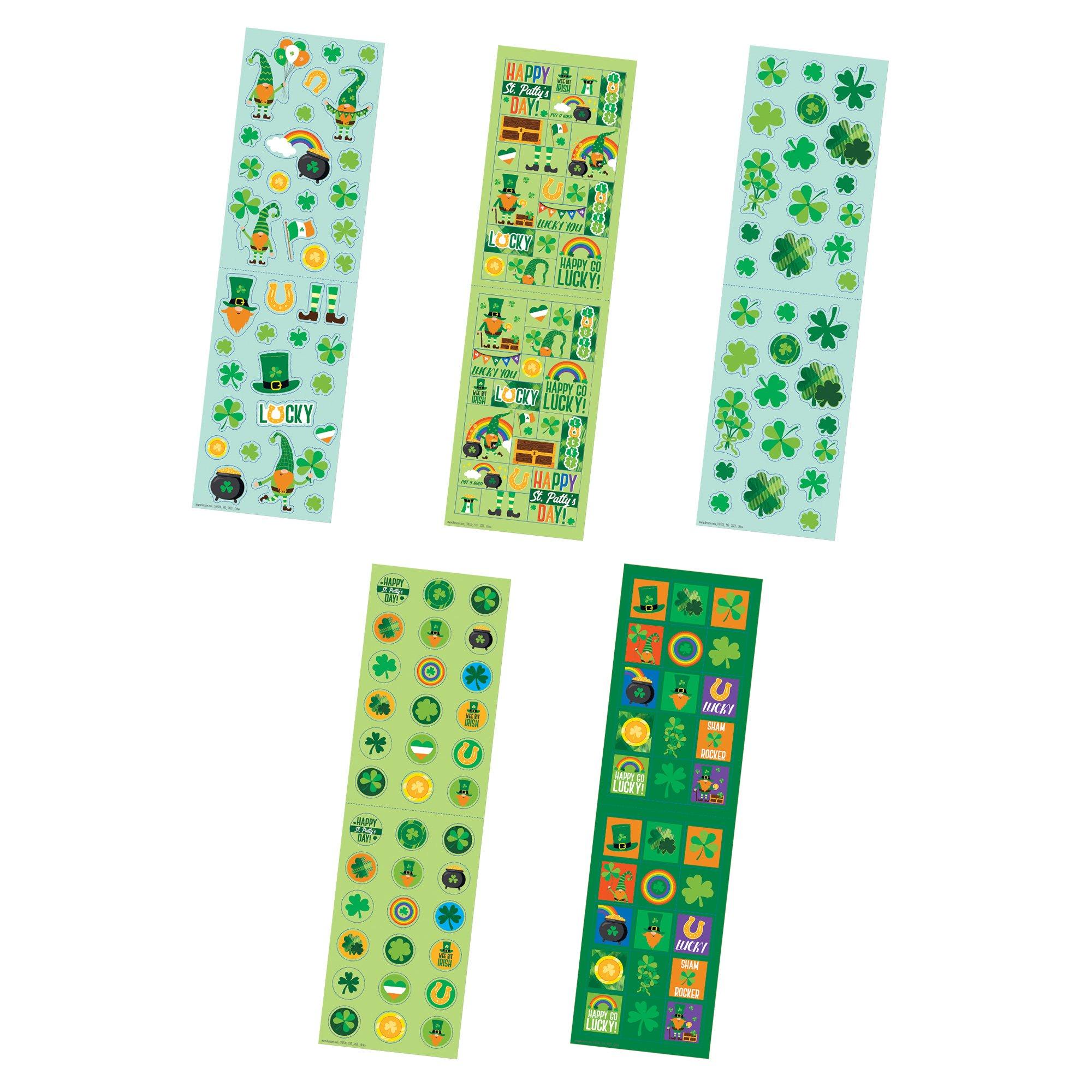 St. Patrick's Day Stickers, 10 Sheets, 175ct