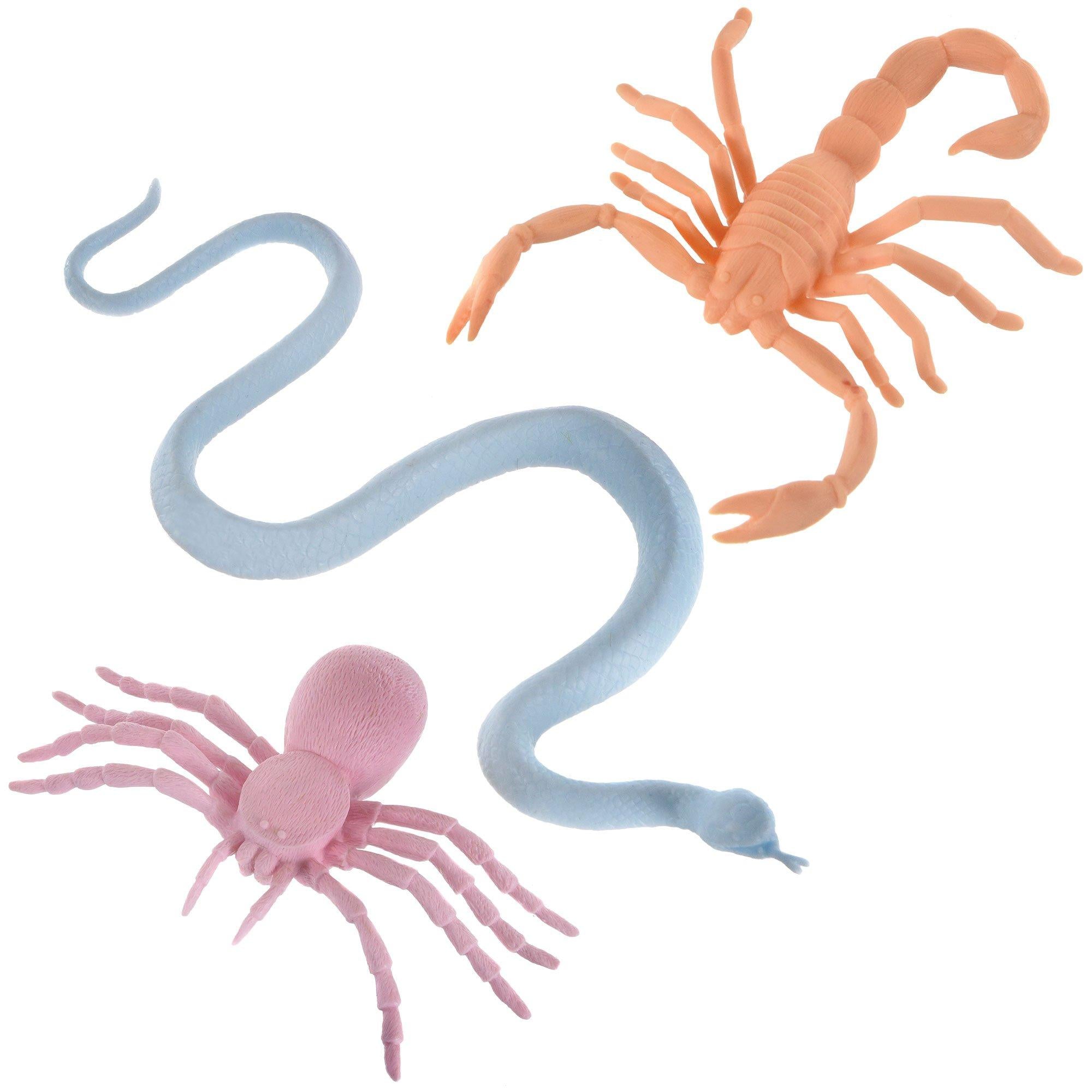 Pastel Halloween Plastic Critters, 3pc