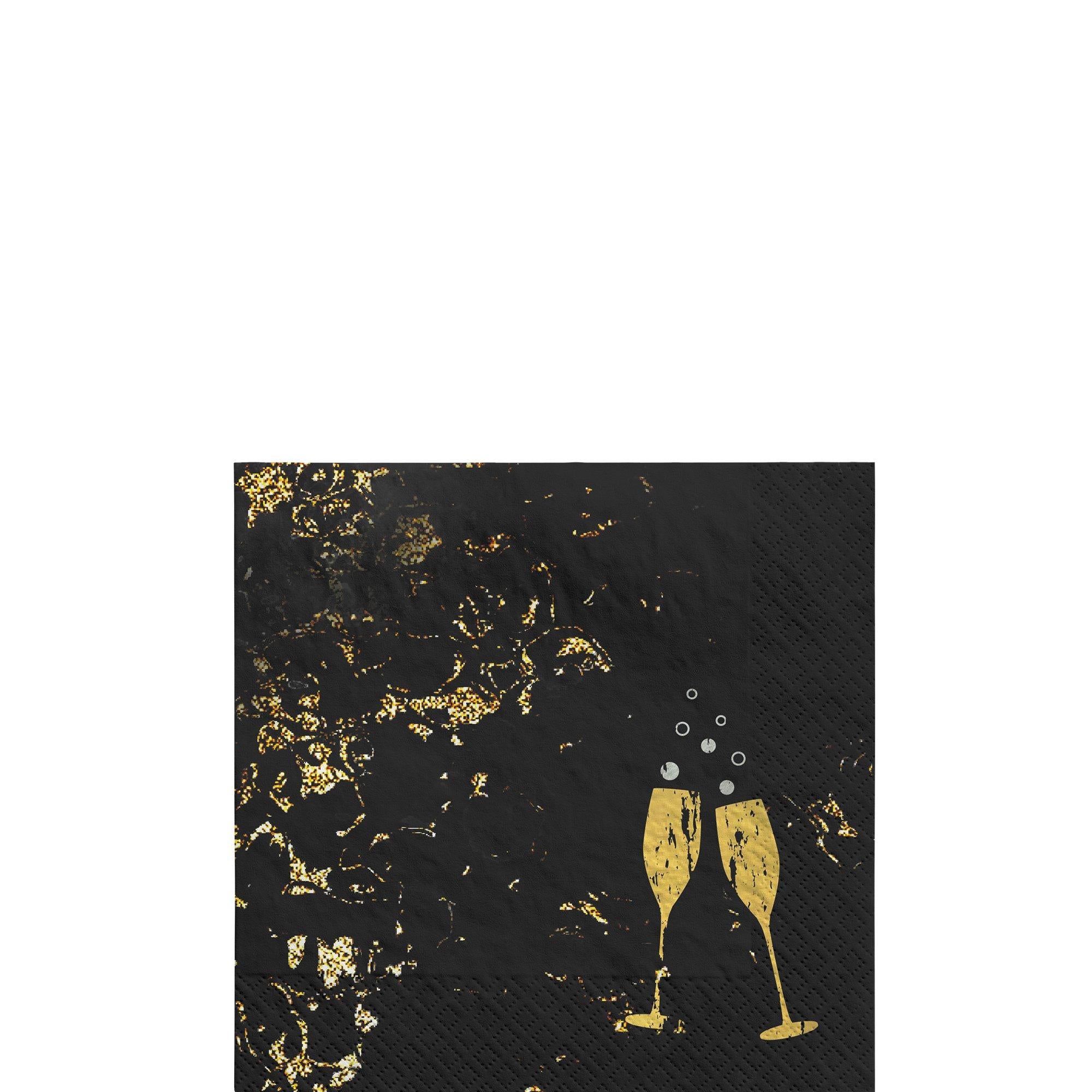 Cheers to the New Year Paper Beverage Napkins, 5in, 40ct