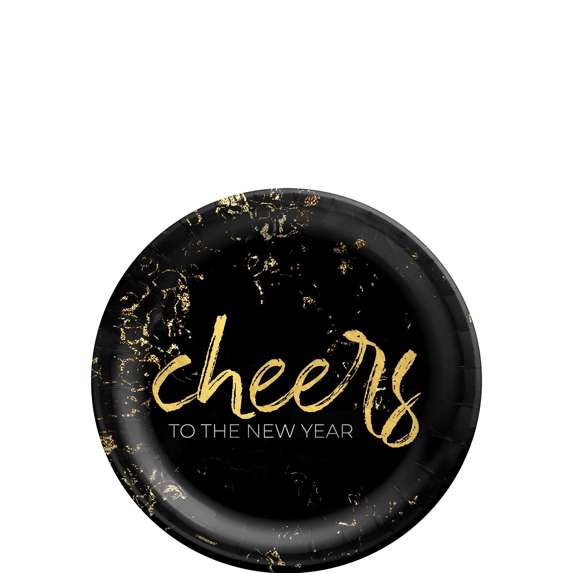 Cheers to the New Year Paper Dessert Plates, 6.75in, 20ct