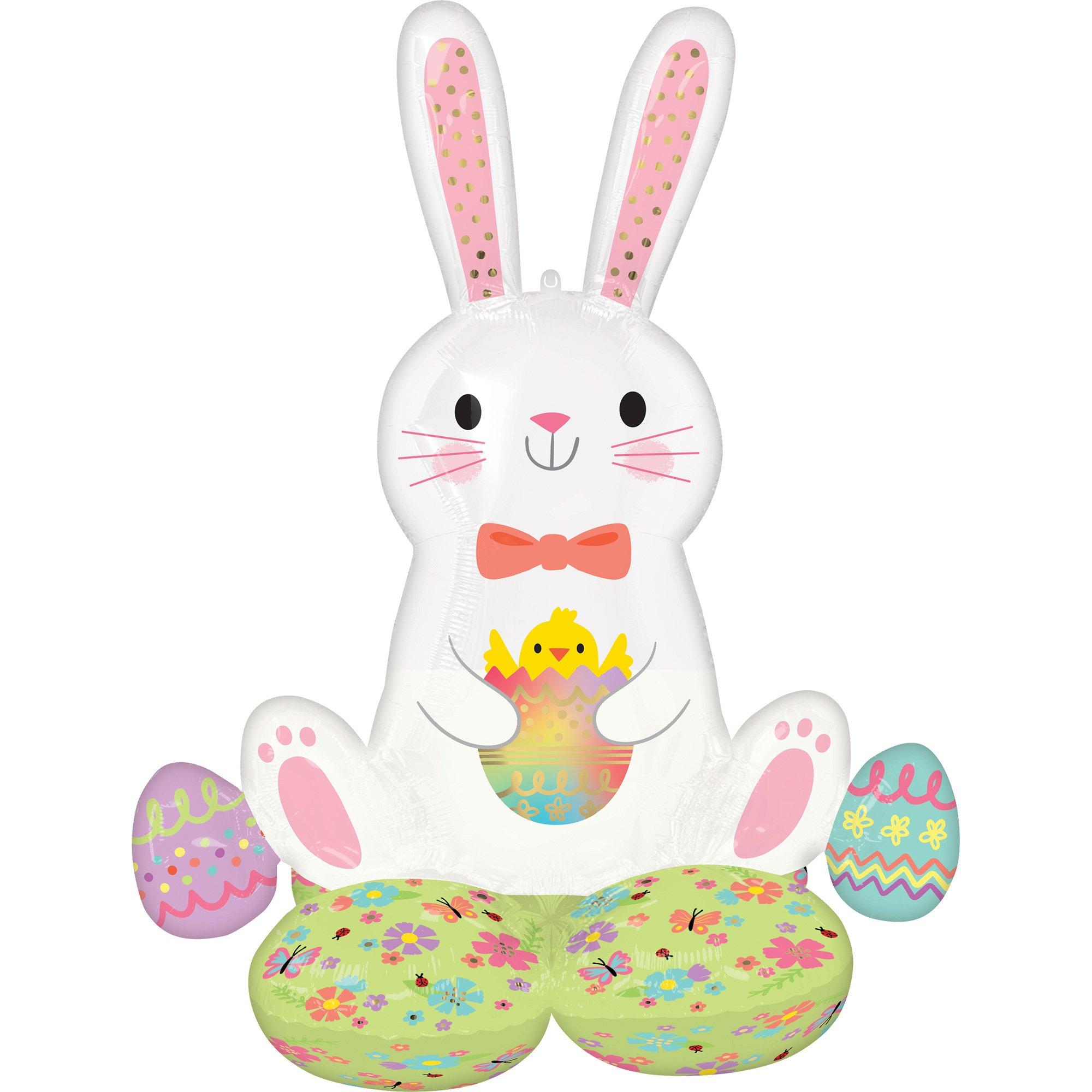 AirLoonz? Easter Bunny Foil Balloon, 3.75ft - Bunny Love