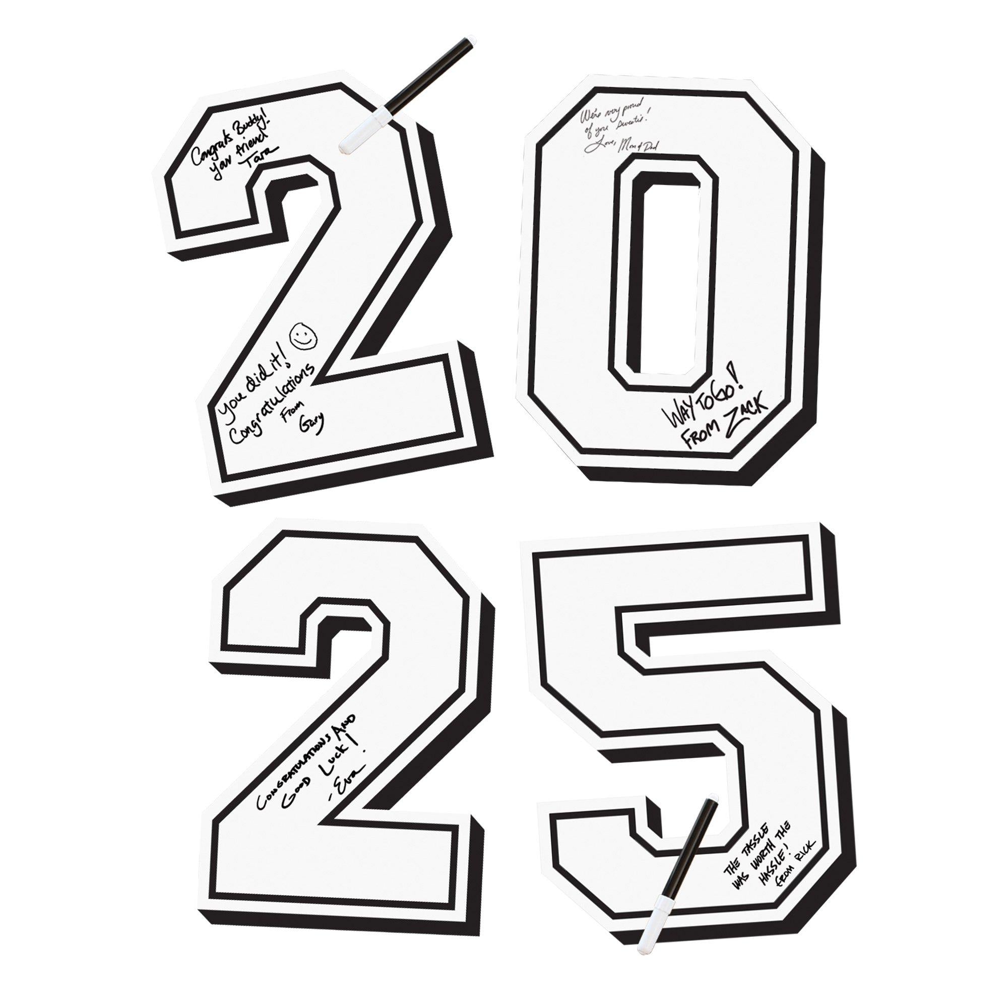 2025 Autograph Number Cutouts, 4 ct