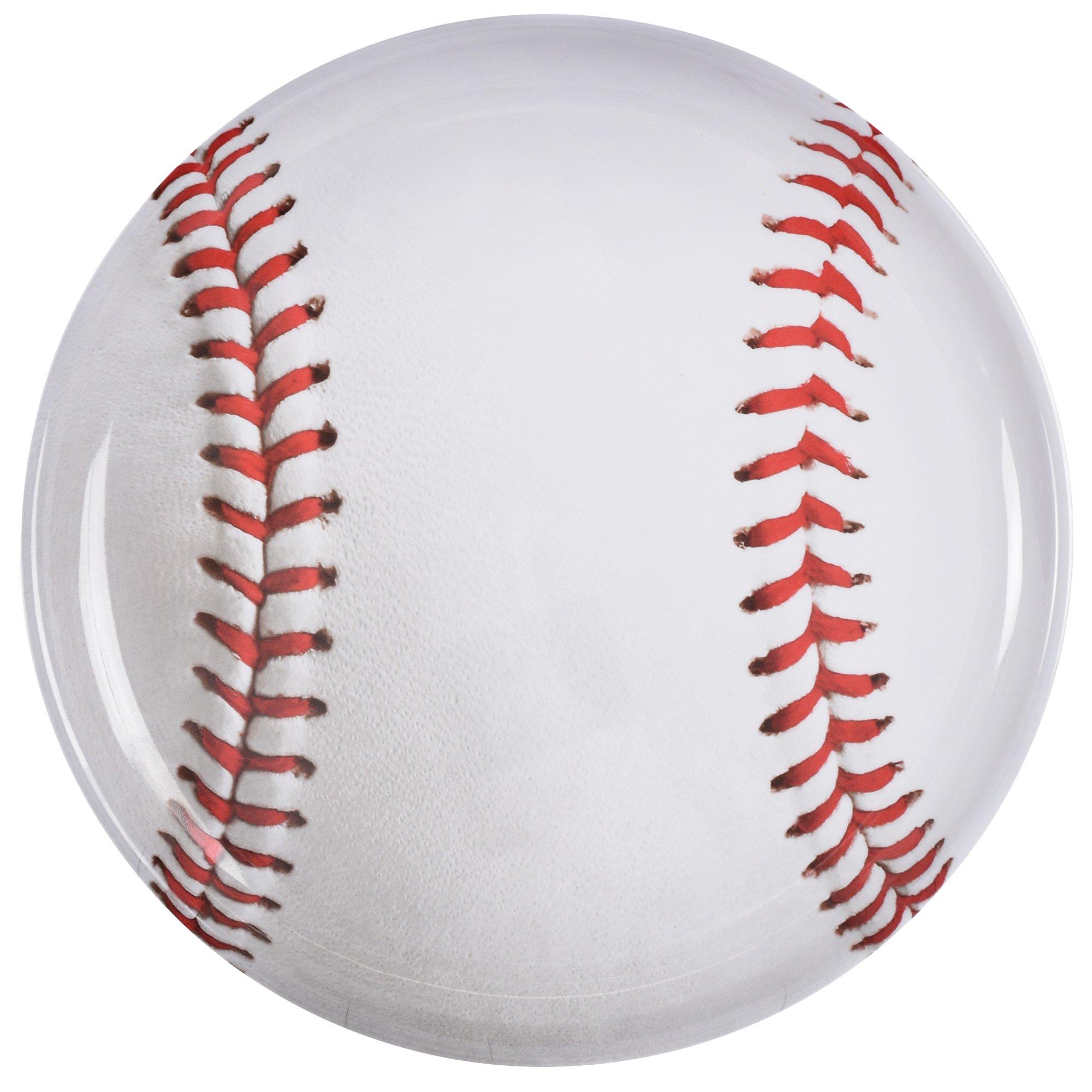 Baseball Melamine Round Platter, 13.5in