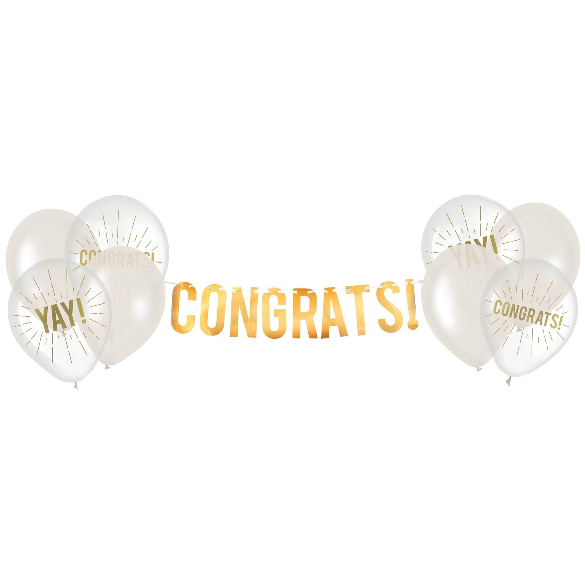 Congrats Retirement Banner with Balloons