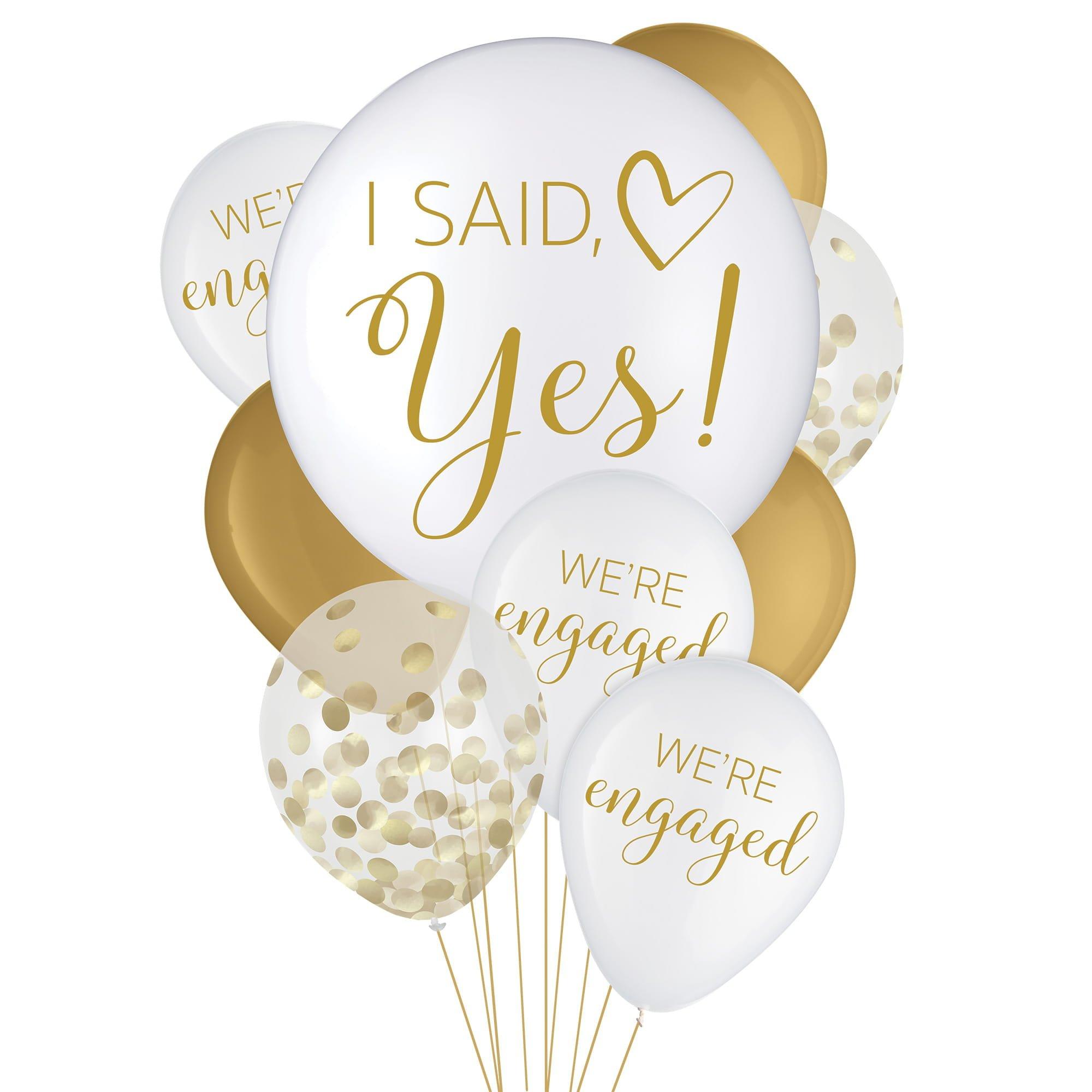 I Said Yes Latex Balloons, 15ct
