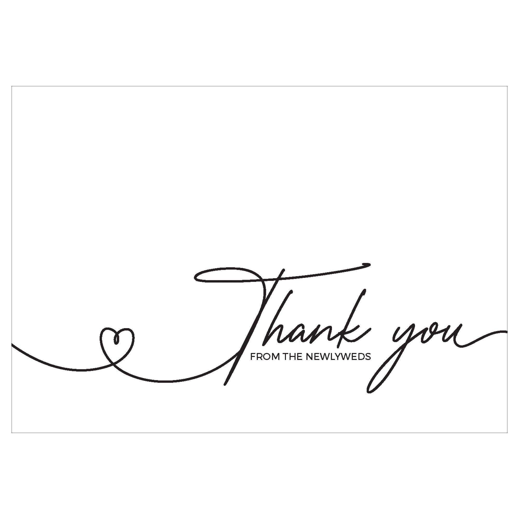 Thank You from the Newlyweds Cards 24ct