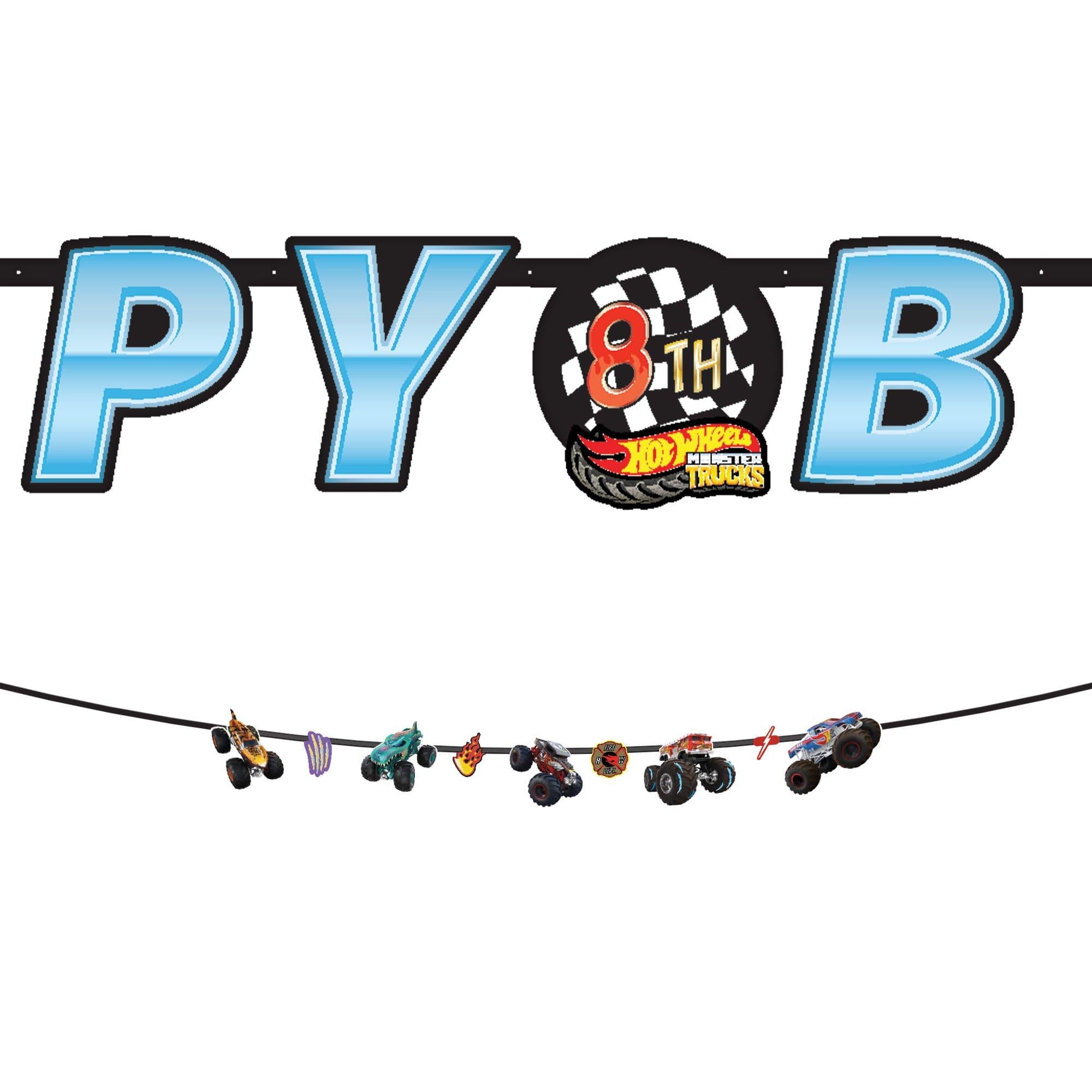 Hot Wheels Monster Truck Letter Banner with Accent Banner