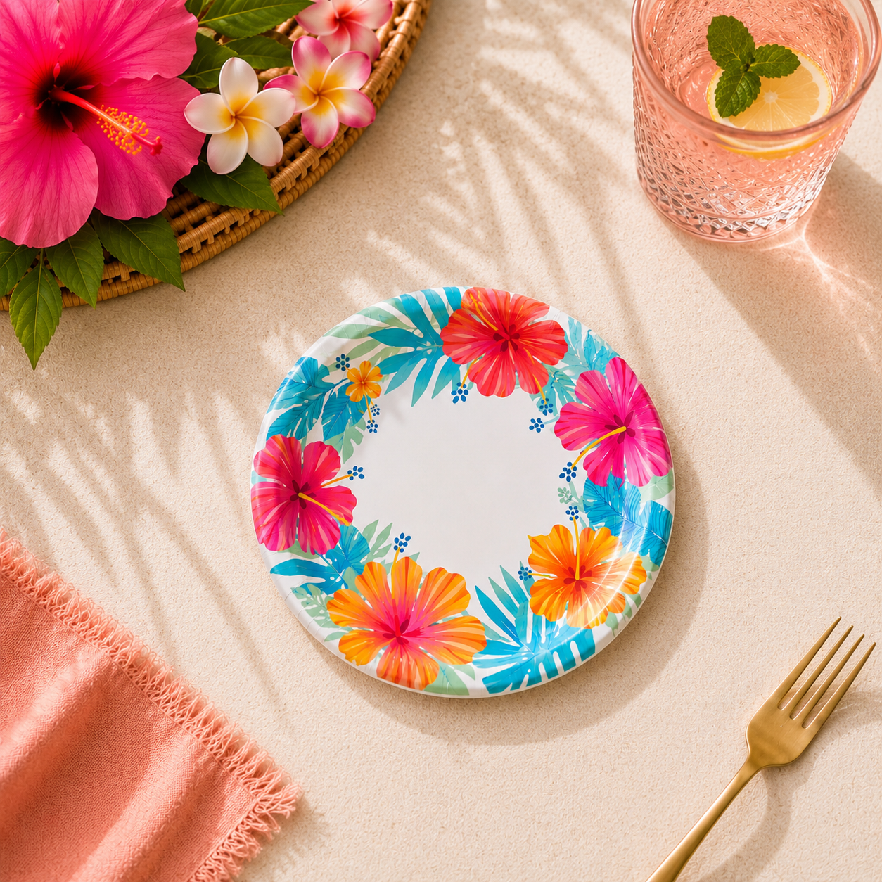 Summer Dream Dessert Plates, 7in, 8ct