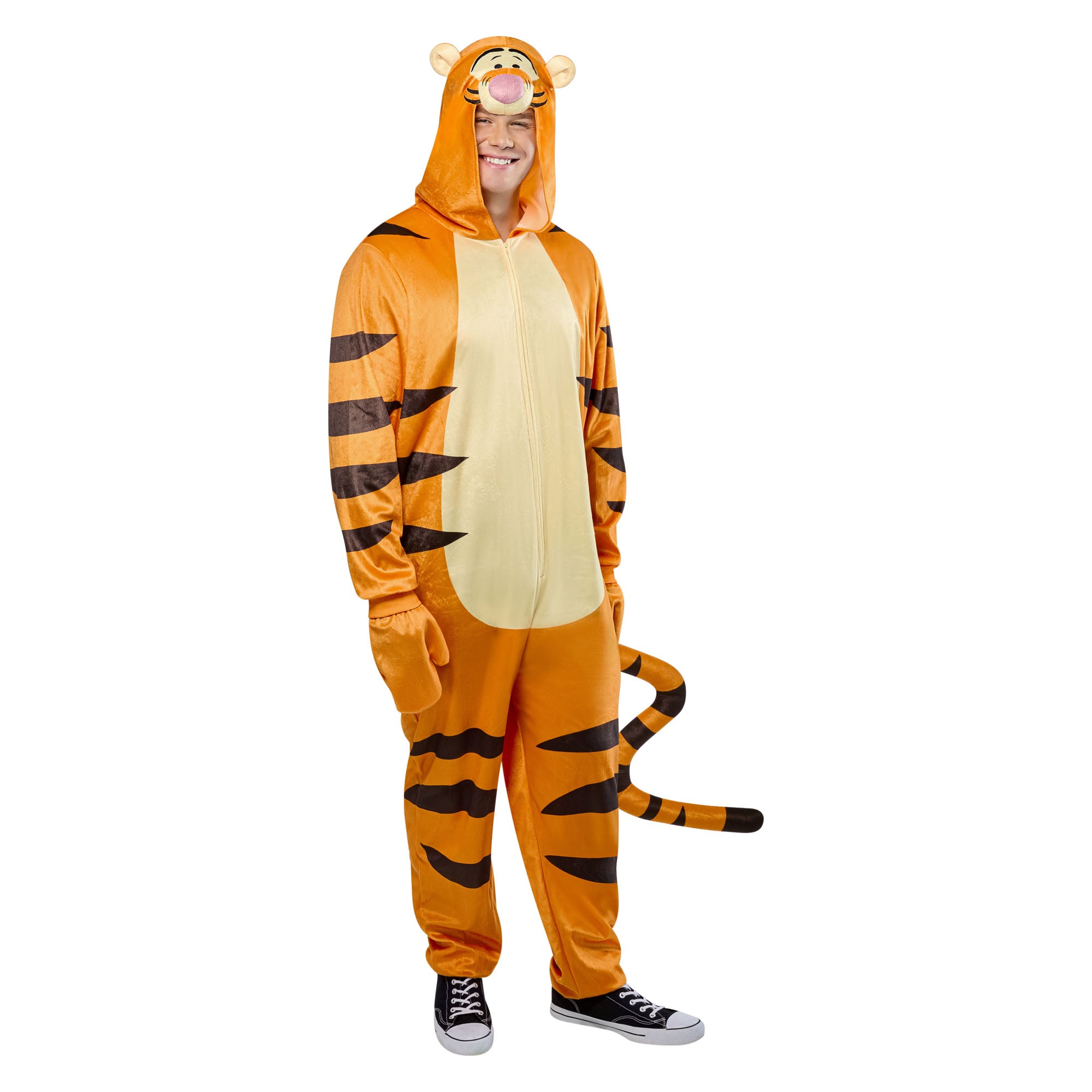 Disney Winnie the Pooh Tigger Plus Size Zipster Costume for Adults
